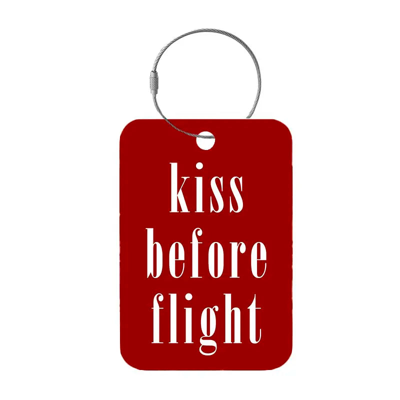 Tag-It Gepäckanhänger 9 cm - Kiss Before Flight - Rot