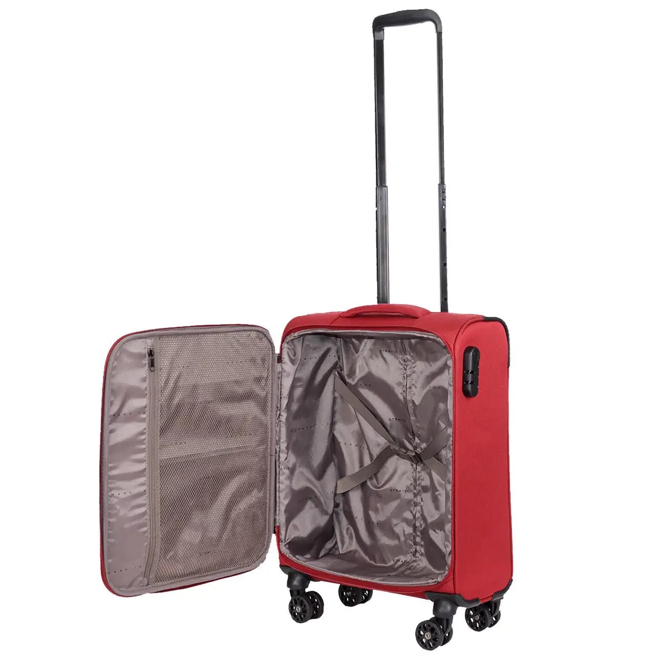 Stratic Strong 4-Rollen Kabinentrolley 55 cm - redwine