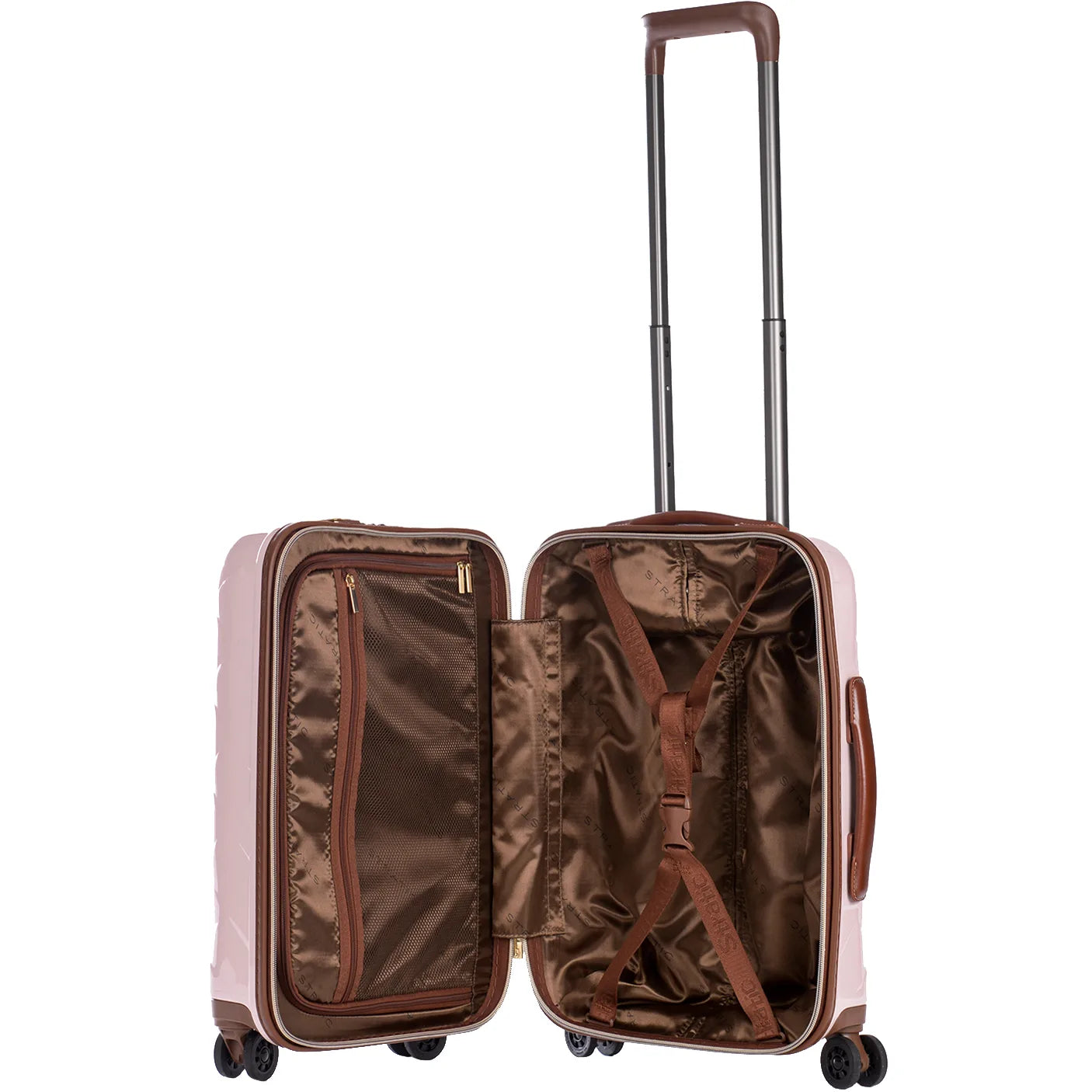 Stratic Leather & More 4-Rollen Trolley mit Vortasche 55 cm - matt black