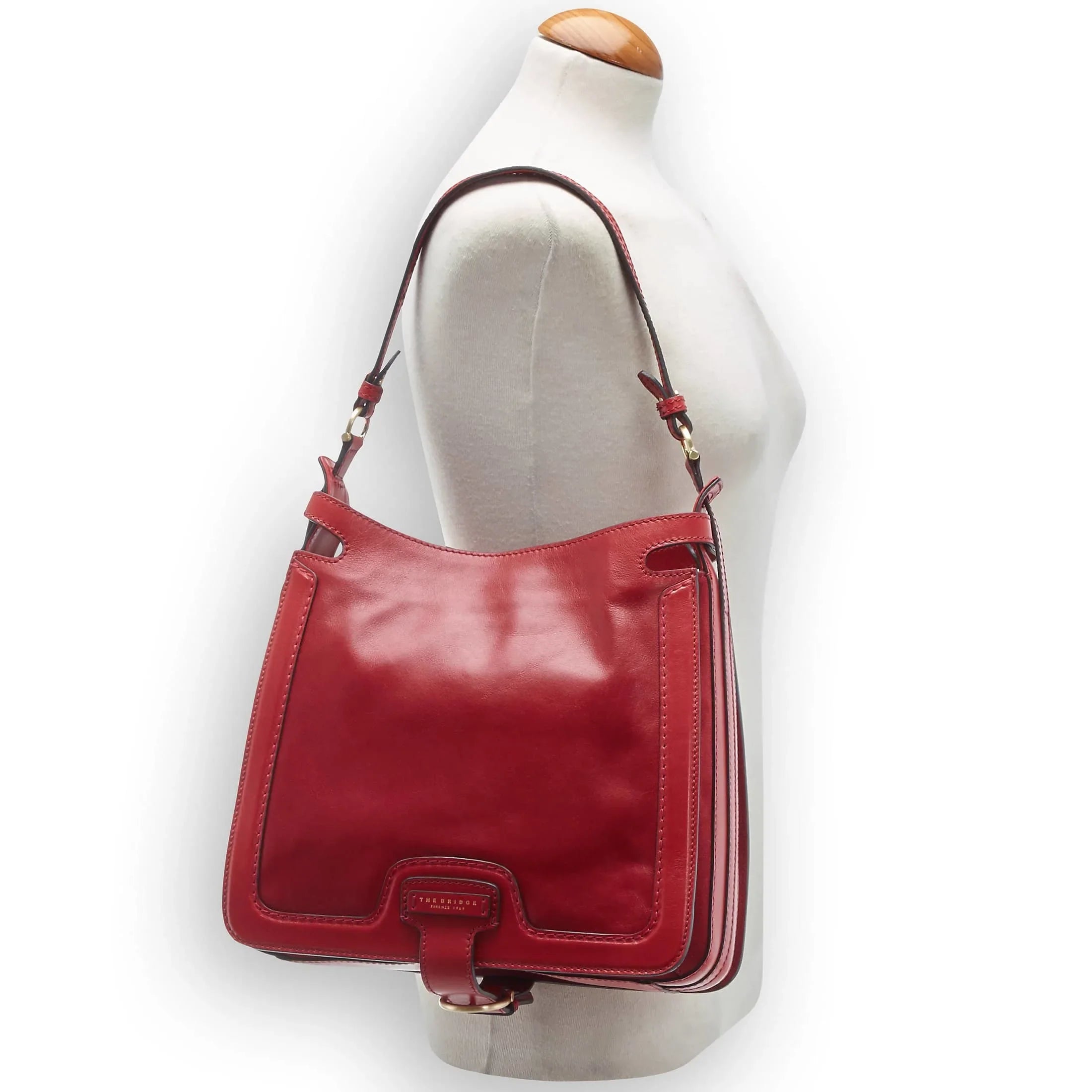 The Bridge Giglio shoulder bag 31 cm - rosso