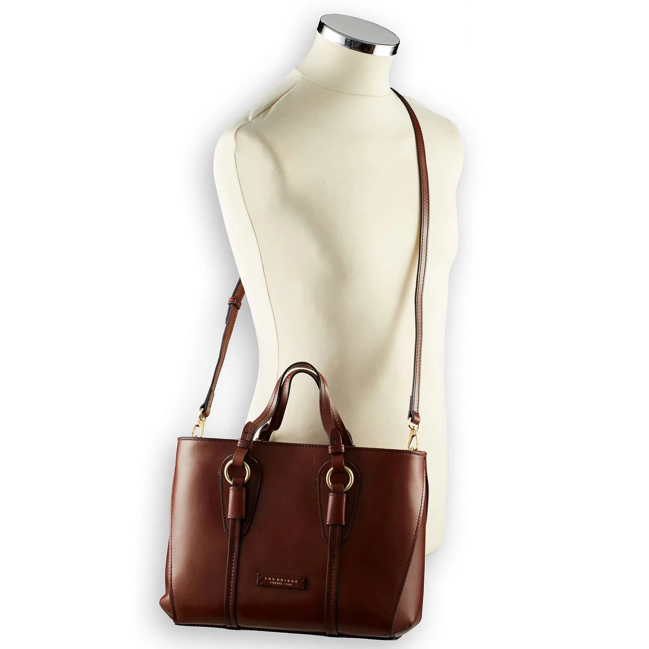 The Bridge Strozzi shoulder bag 37 cm - marrone