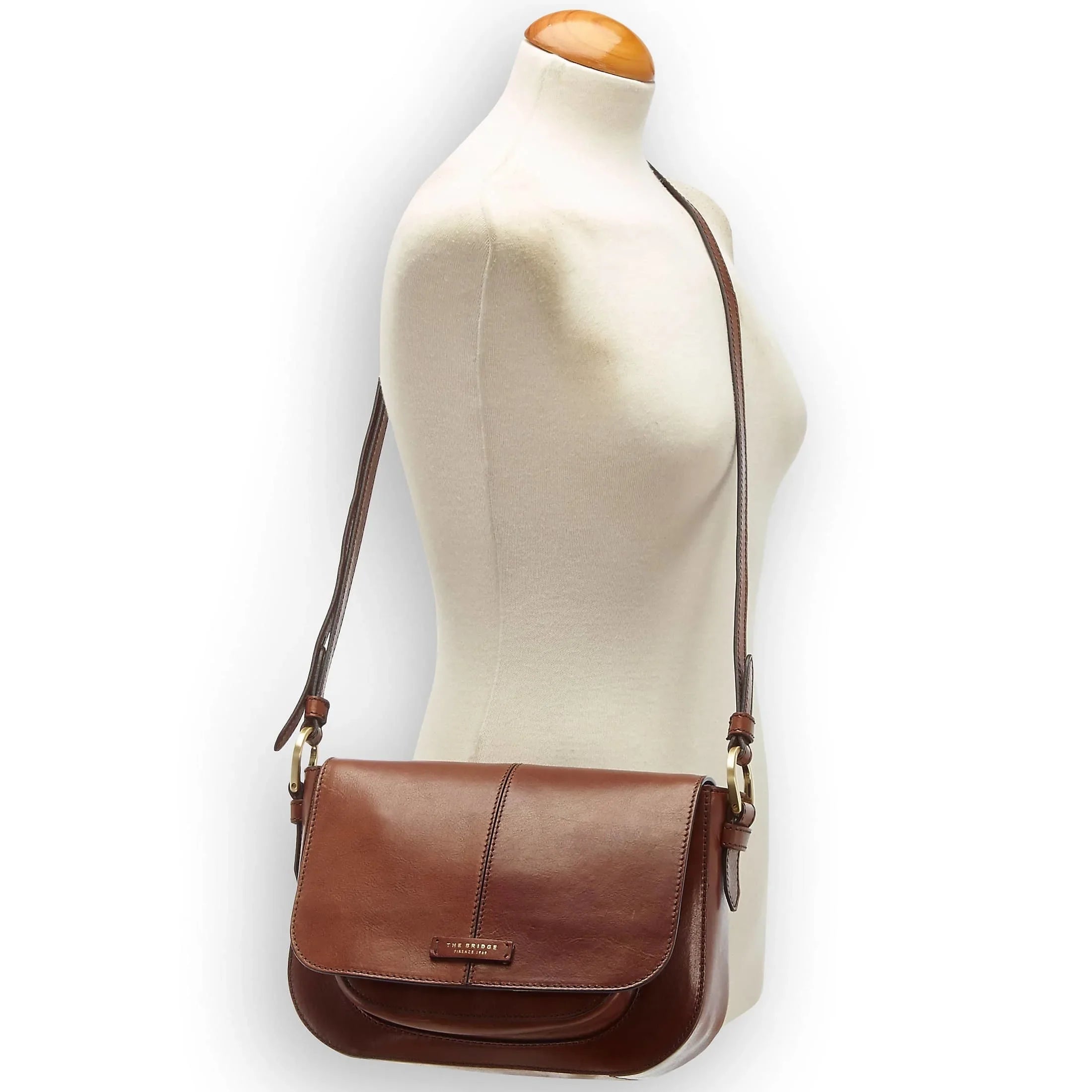 The Bridge Faentina shoulder bag 29 cm - rosso ribes