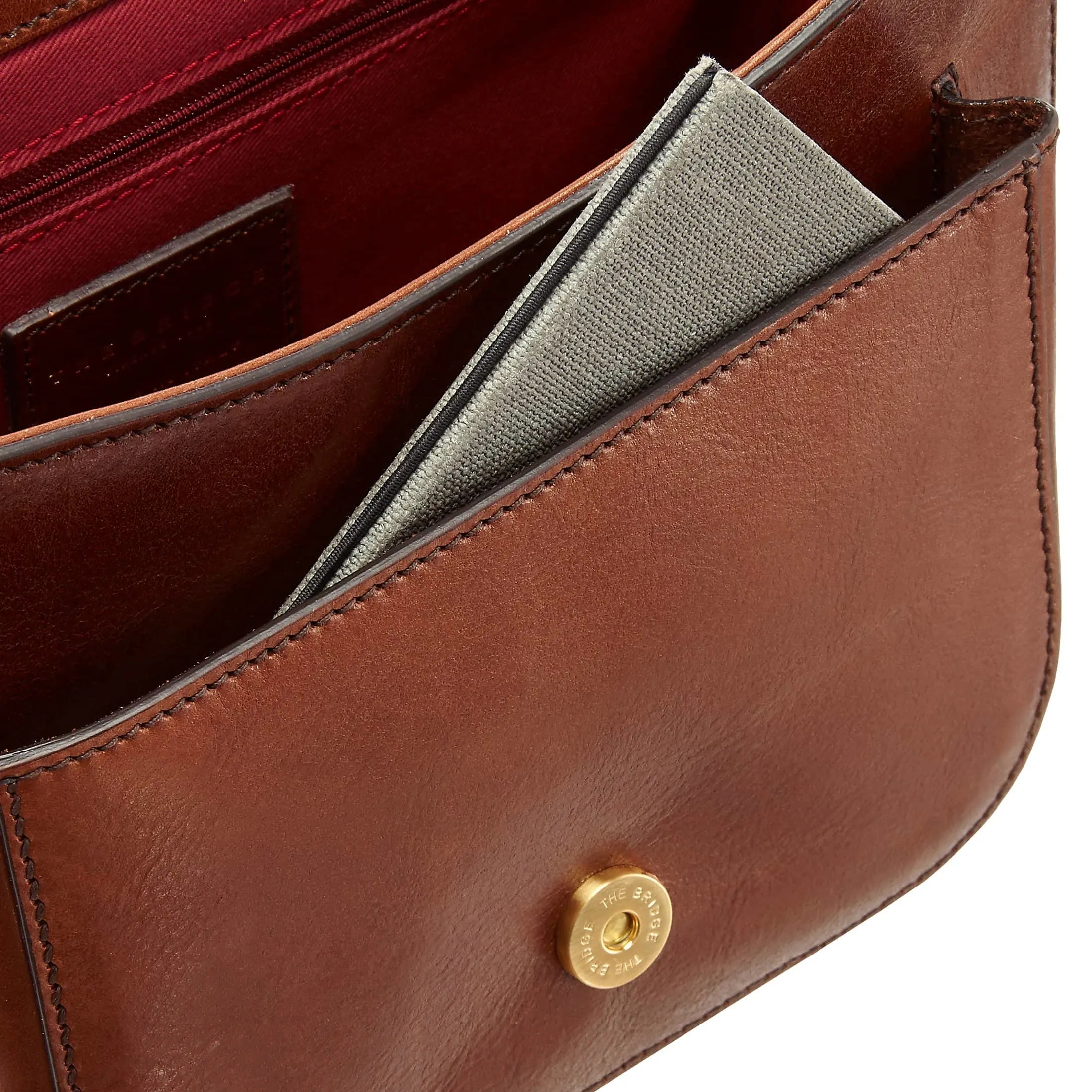The Bridge Faentina shoulder bag 29 cm - rosso ribes