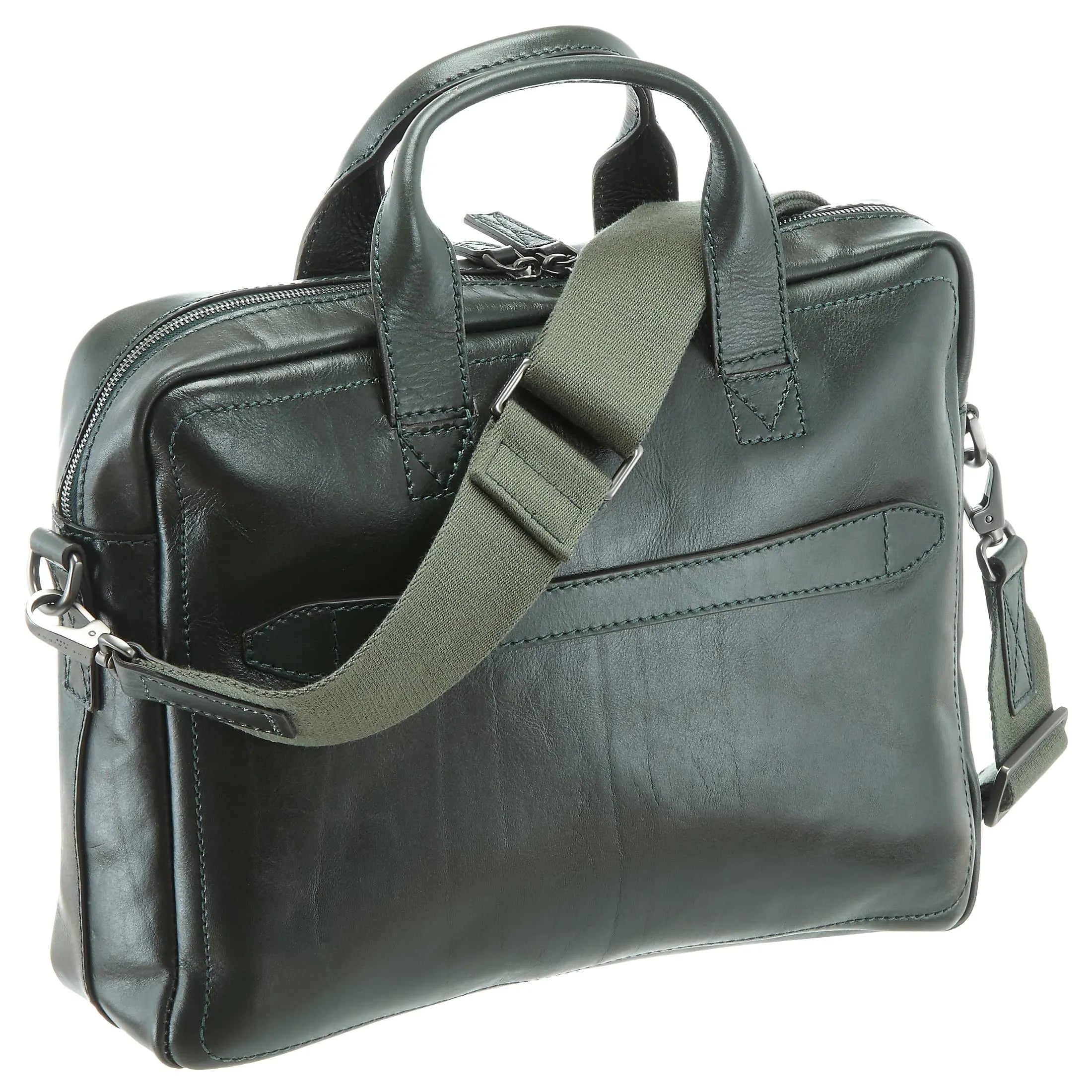 The Bridge Casentino briefcase 38 cm - verde bosco