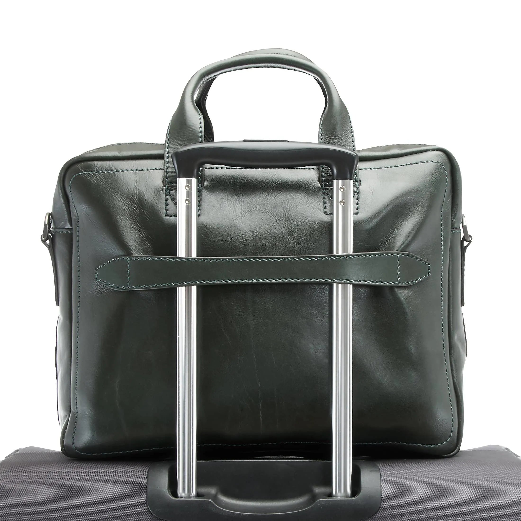 The Bridge Casentino briefcase 38 cm - verde bosco