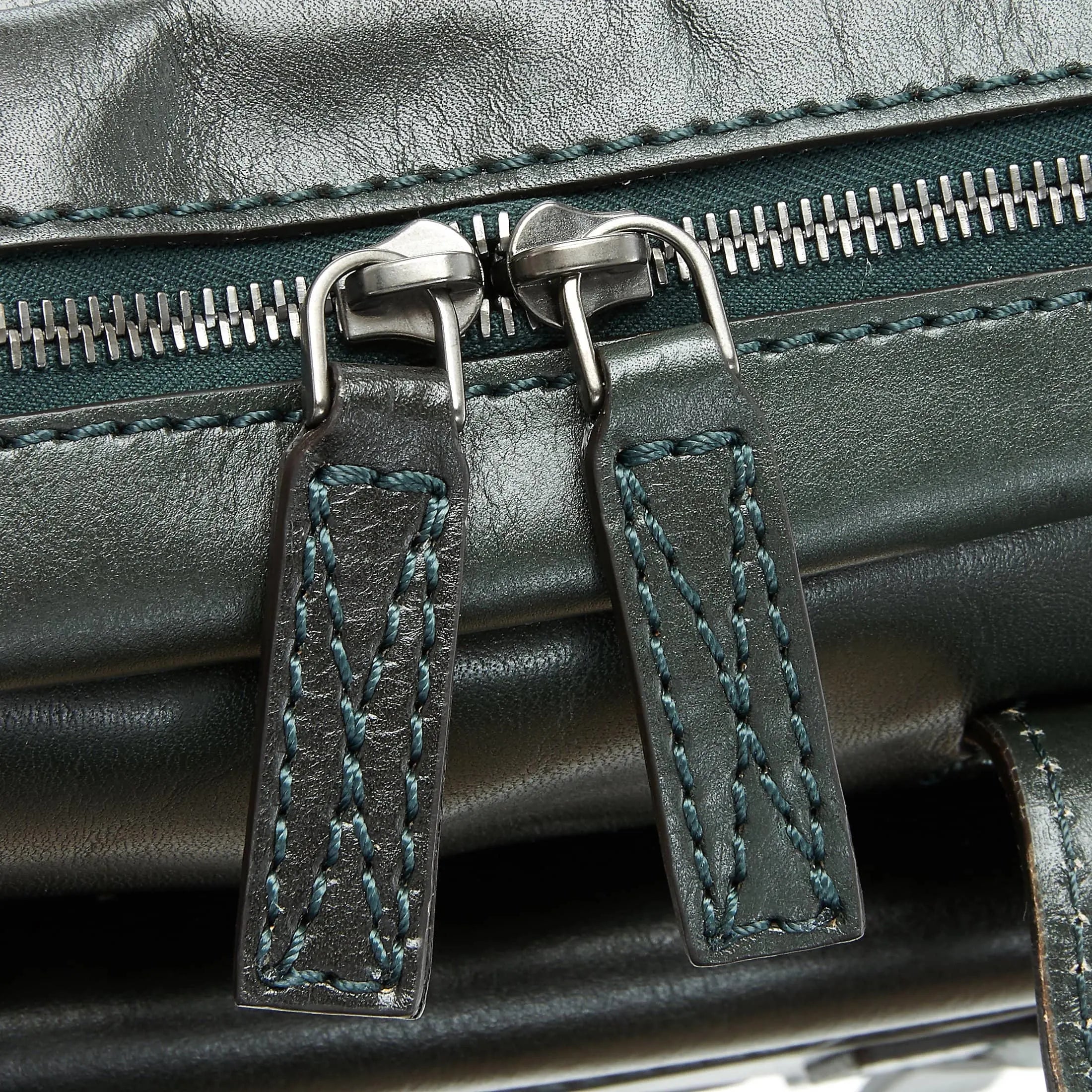 The Bridge Casentino briefcase 38 cm - verde bosco