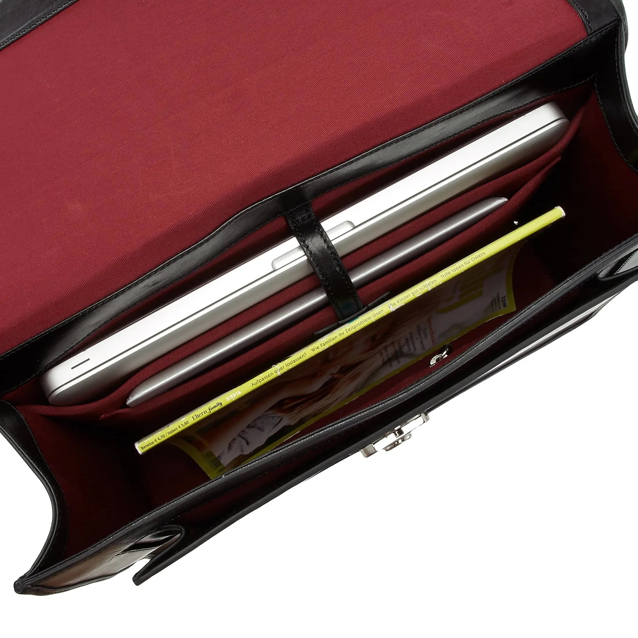 The Bridge Montecristo briefcase 40 cm - blue cobalt