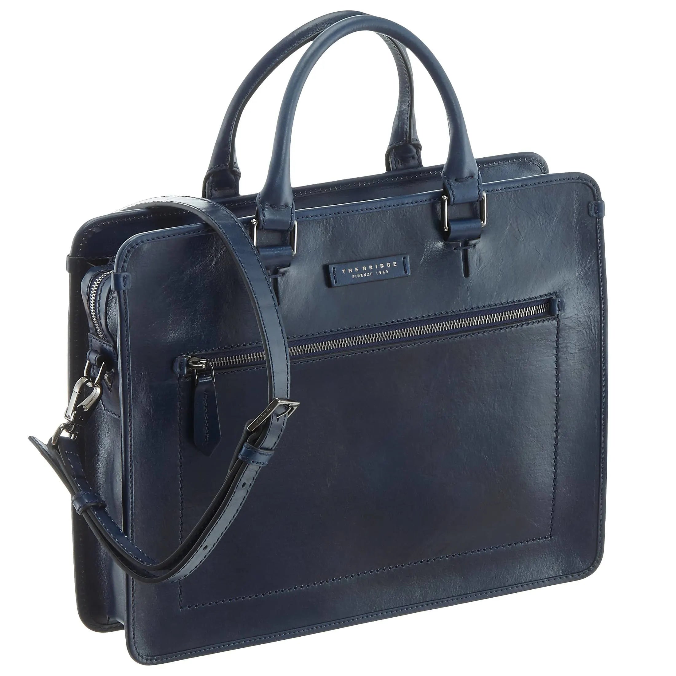 The Bridge Montecristo Briefcase 38 cm - blue cobalt