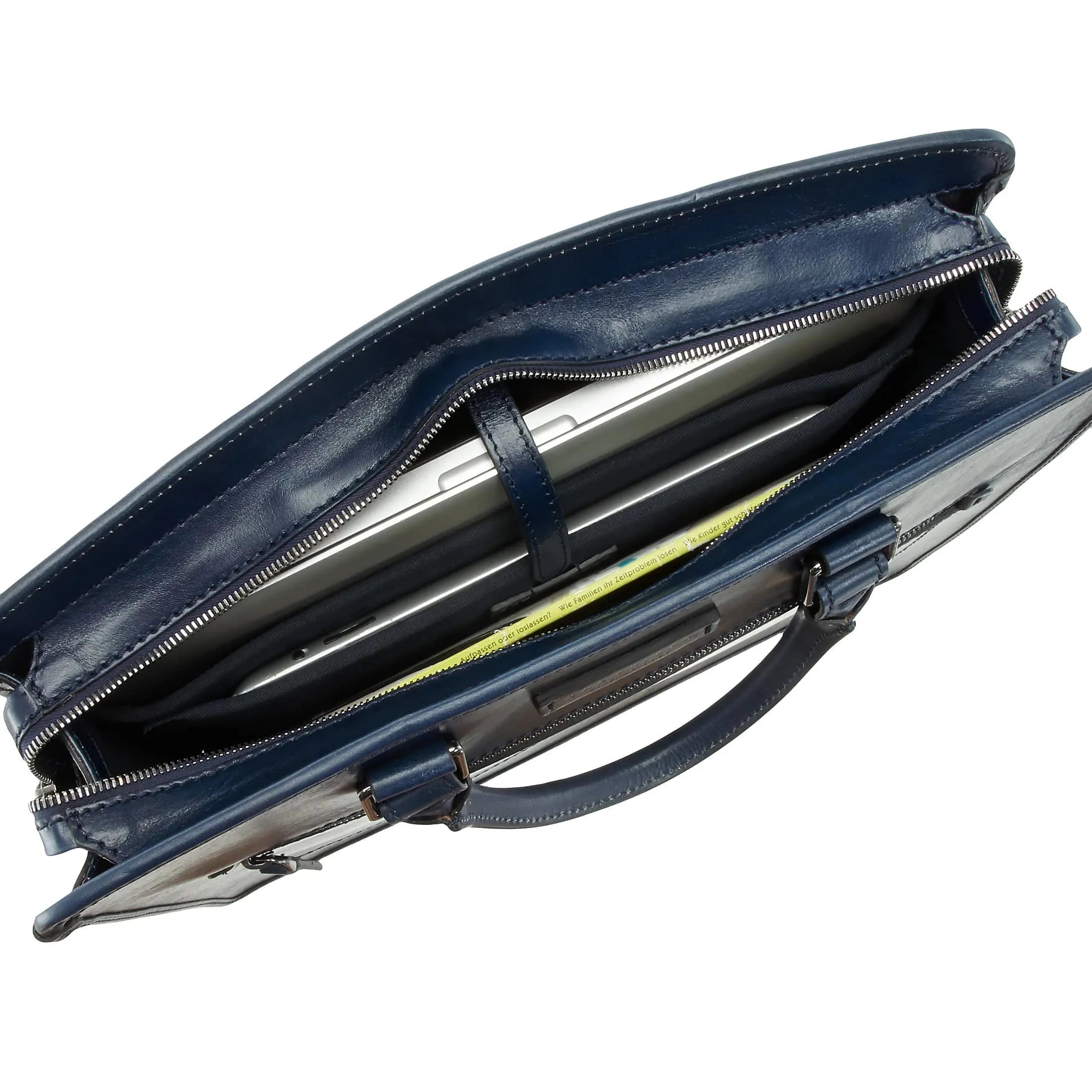 The Bridge Montecristo Briefcase 38 cm - blue cobalt