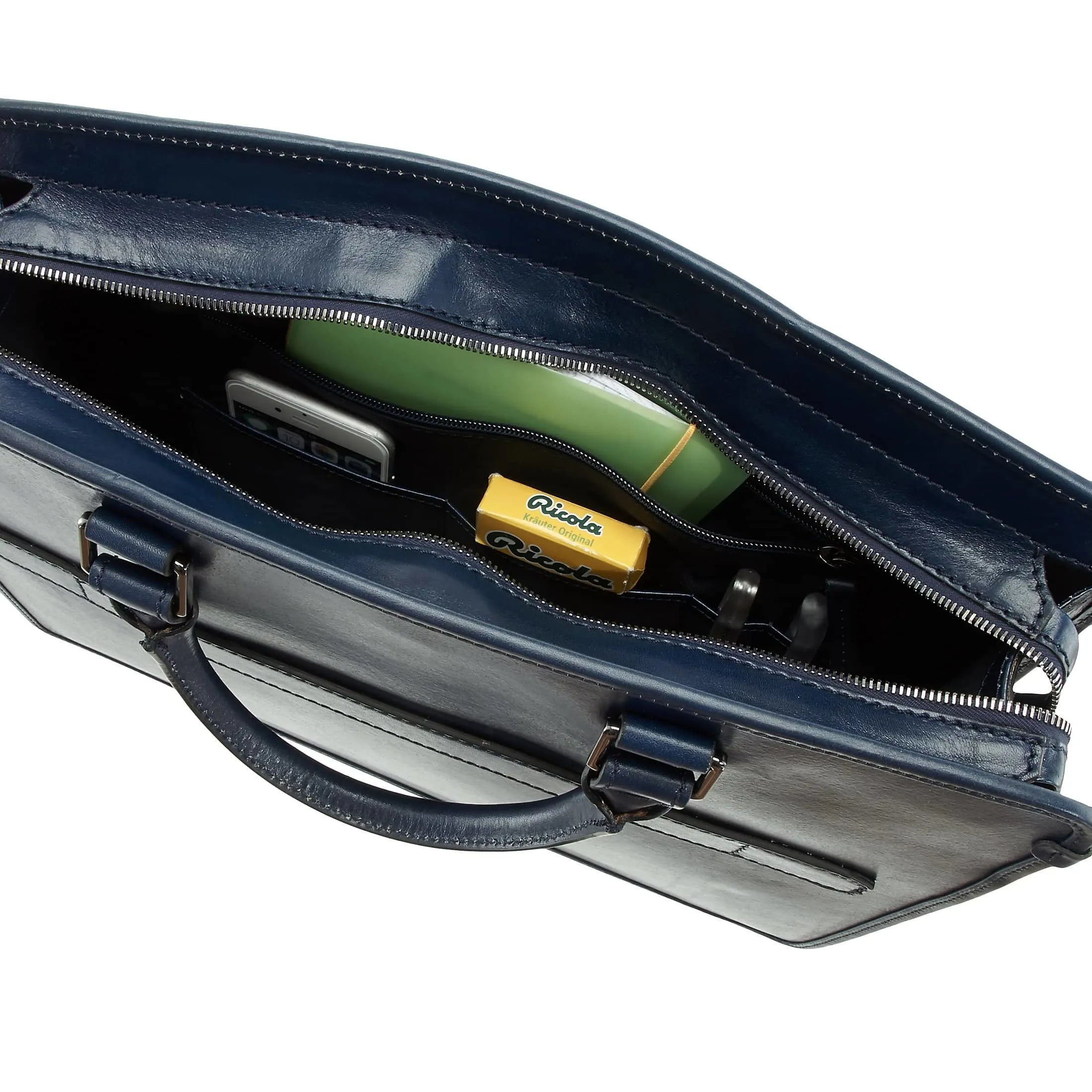 The Bridge Montecristo Briefcase 38 cm - blue cobalt