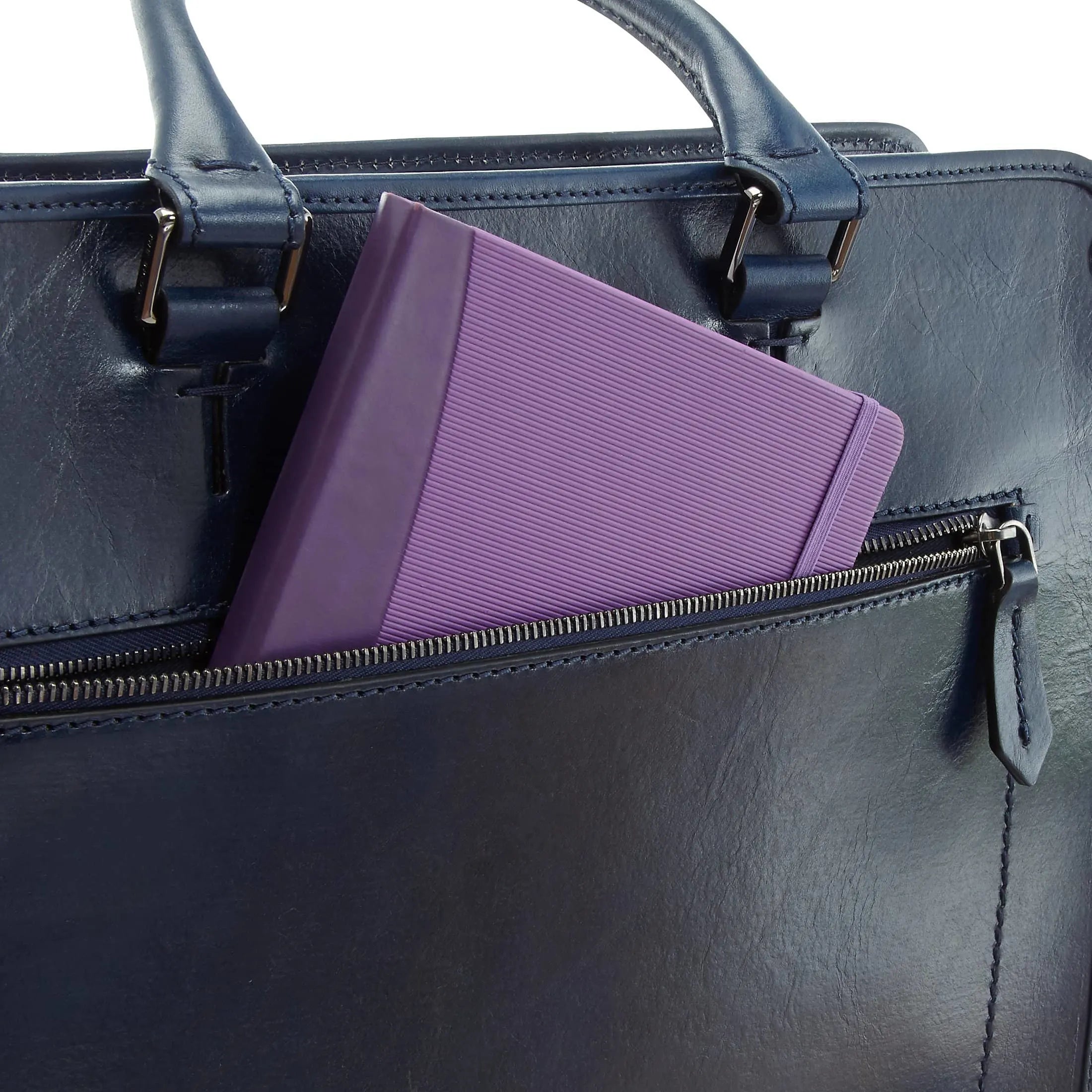 The Bridge Montecristo Briefcase 38 cm - blue cobalt