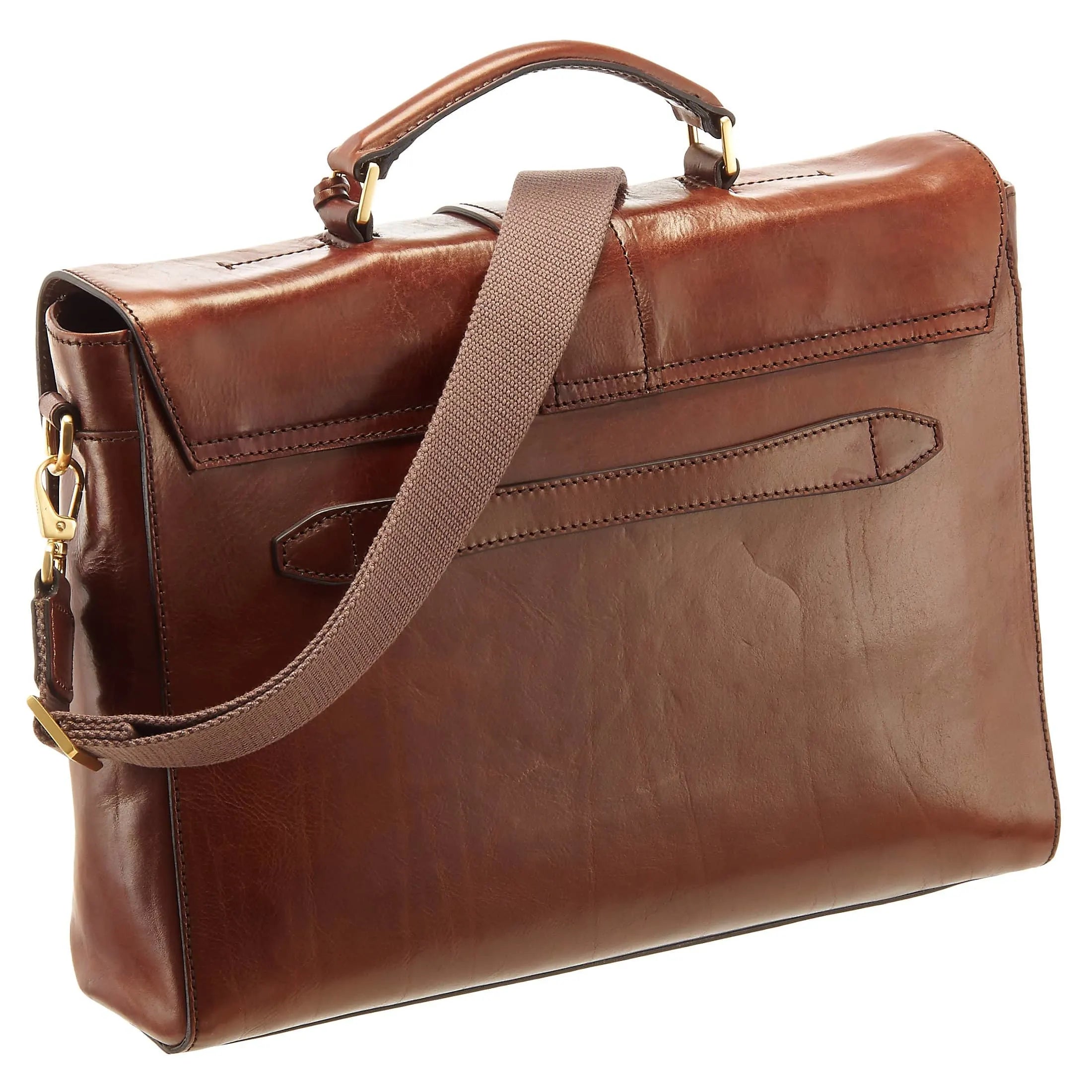 The Bridge Trebbio briefcase 40 cm - cognac