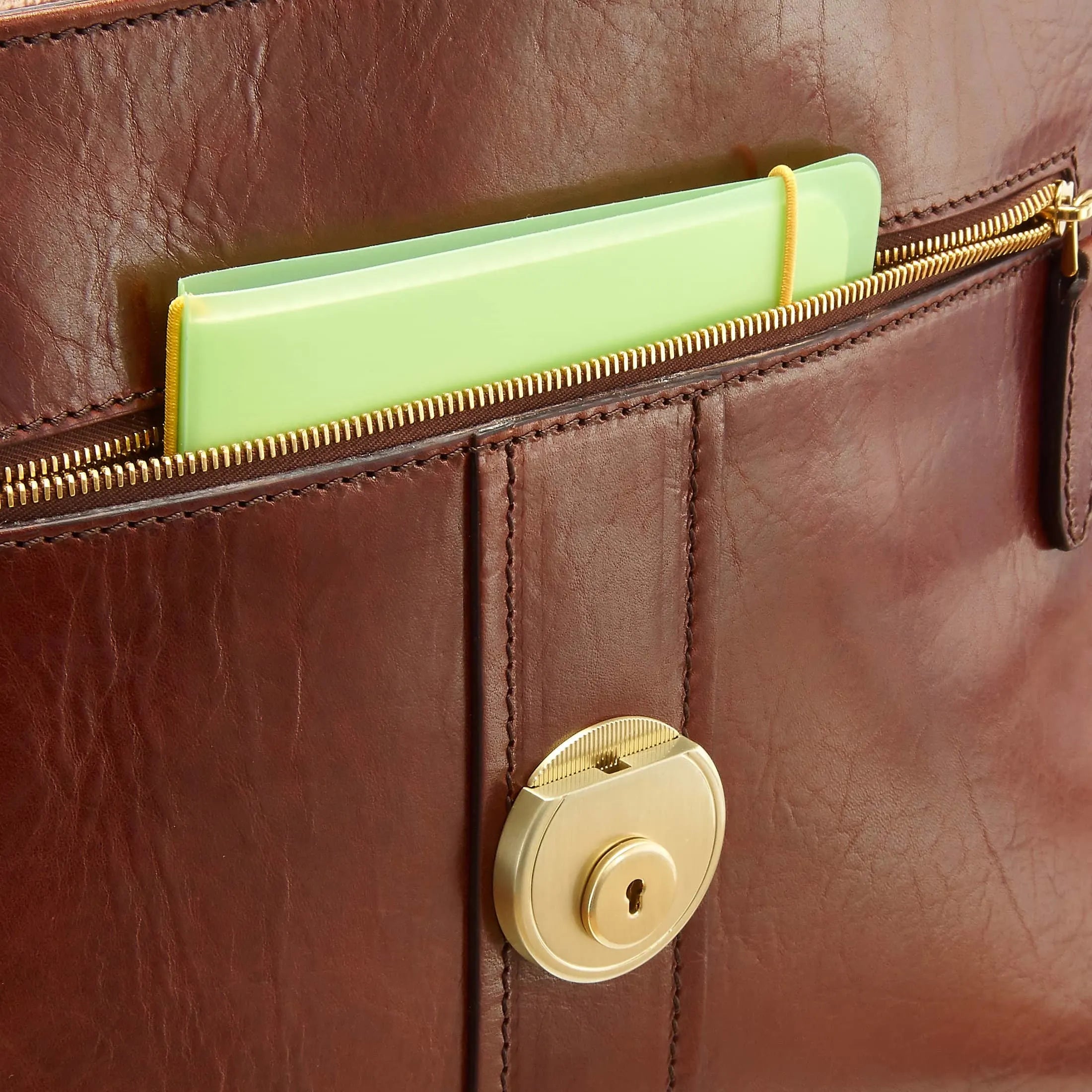 The Bridge Trebbio briefcase 40 cm - cognac