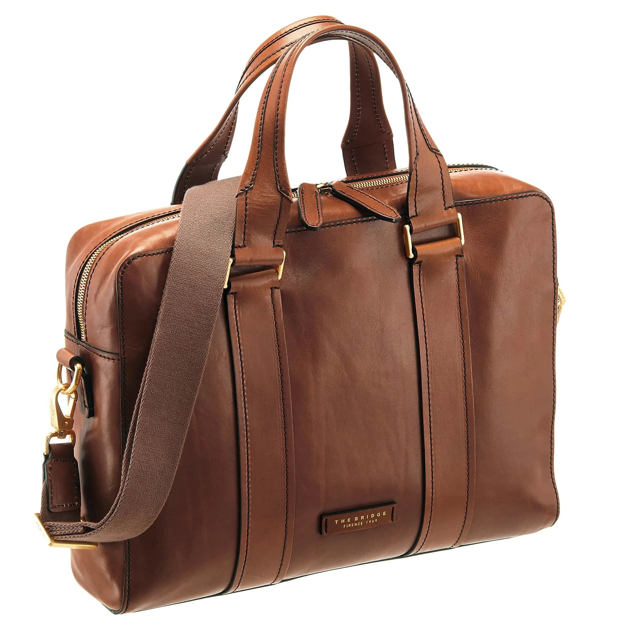 The Bridge Trebbio briefcase 37 cm - marrone