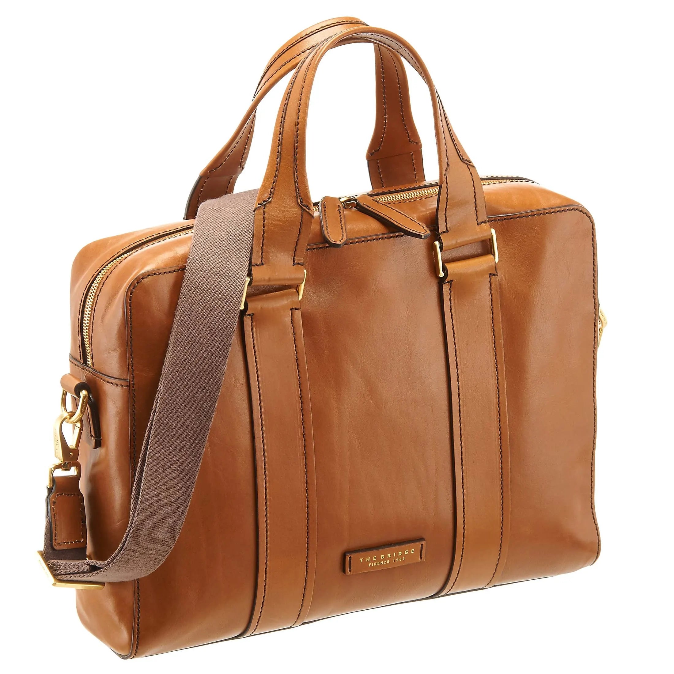 The Bridge Trebbio briefcase 37 cm - marrone