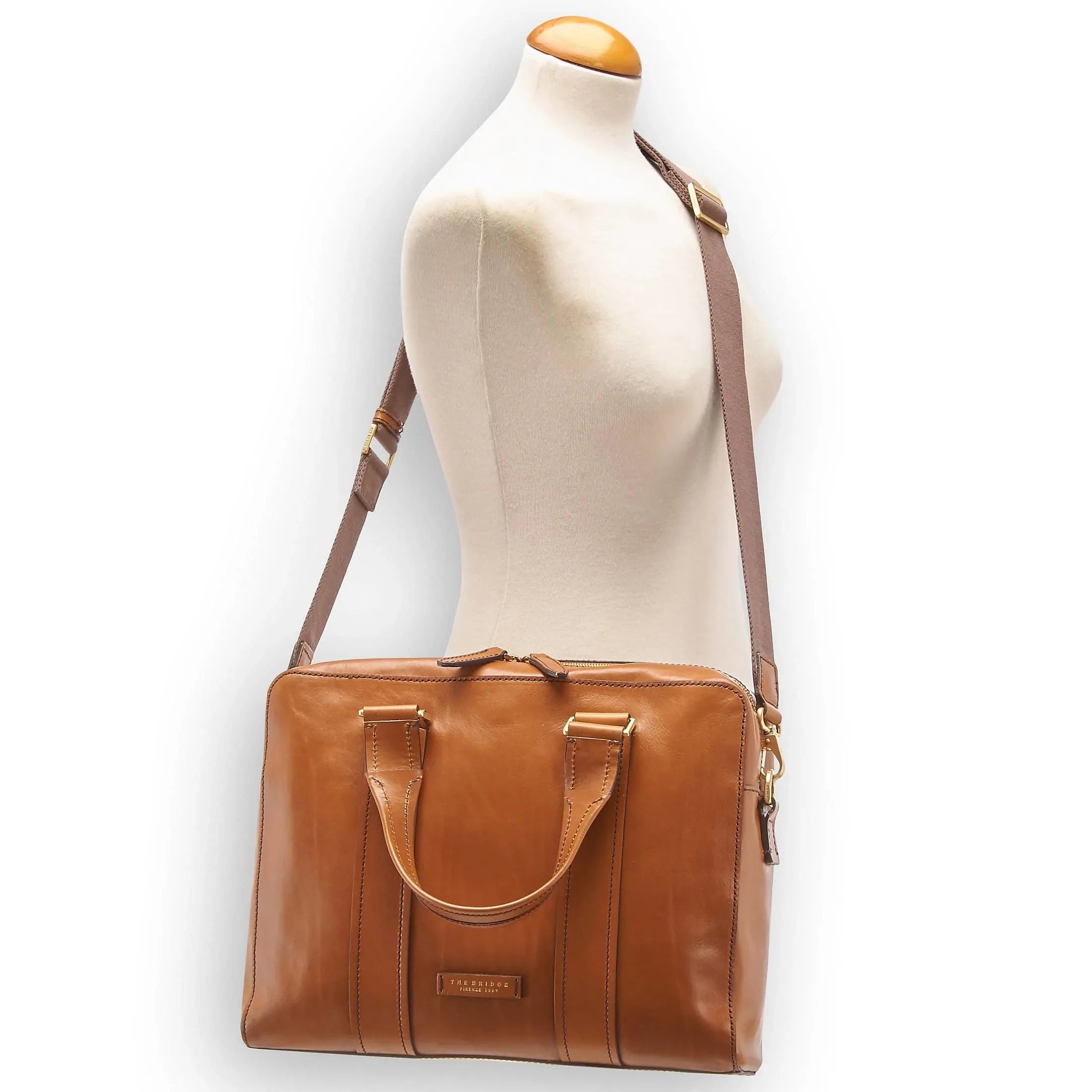 The Bridge Trebbio briefcase 37 cm - marrone