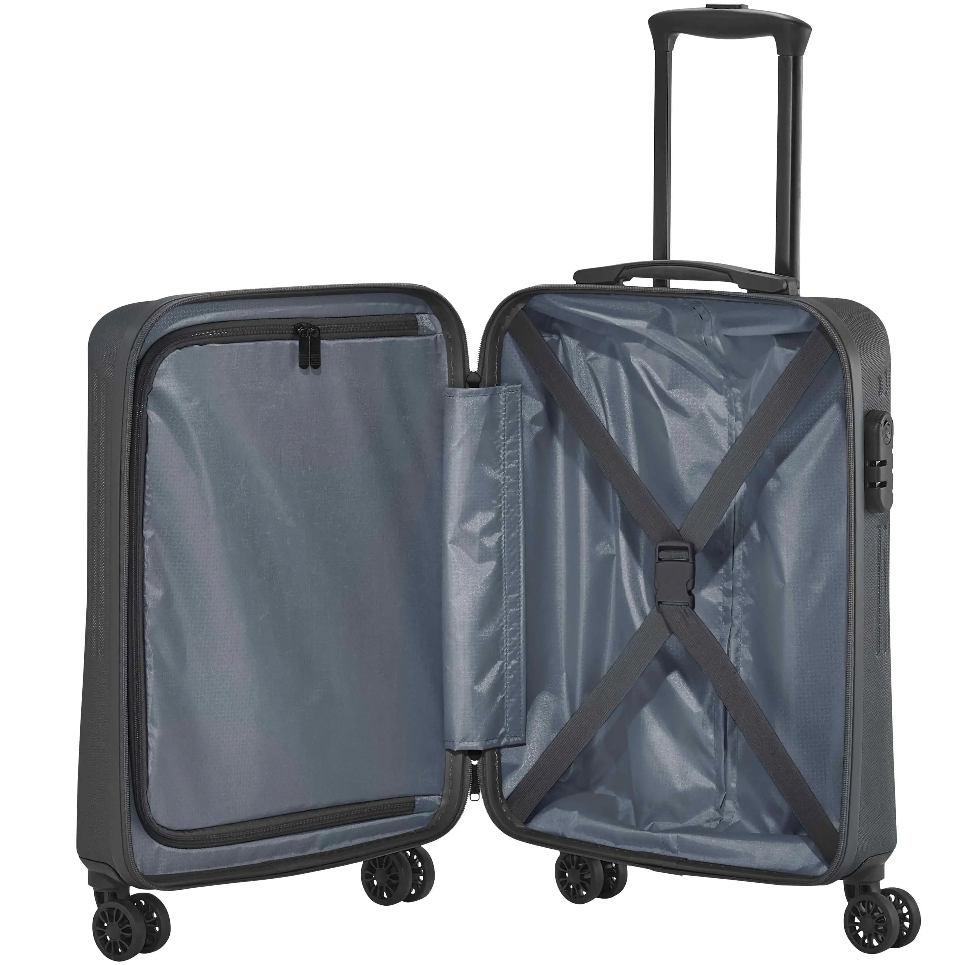 Travelite Bali 4-Rollen Trolley 55 cm - Schwarz