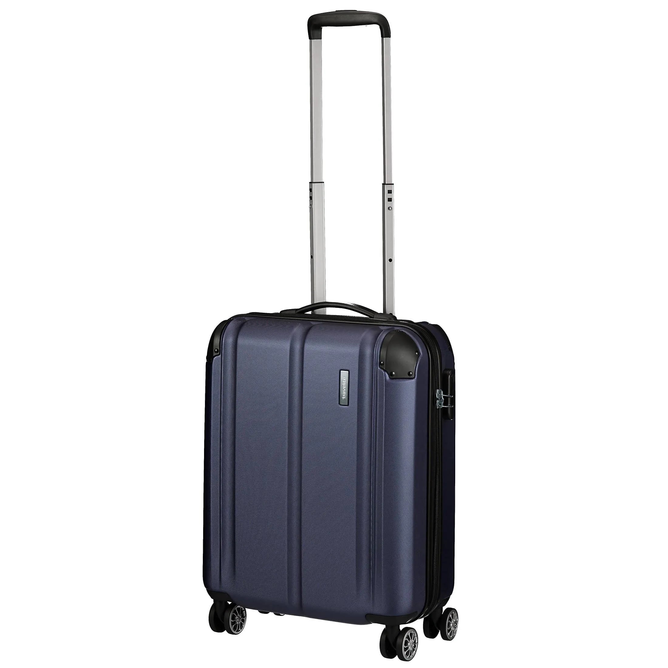 Travelite City 4-Rollen-Bordtrolley 55 cm - marine