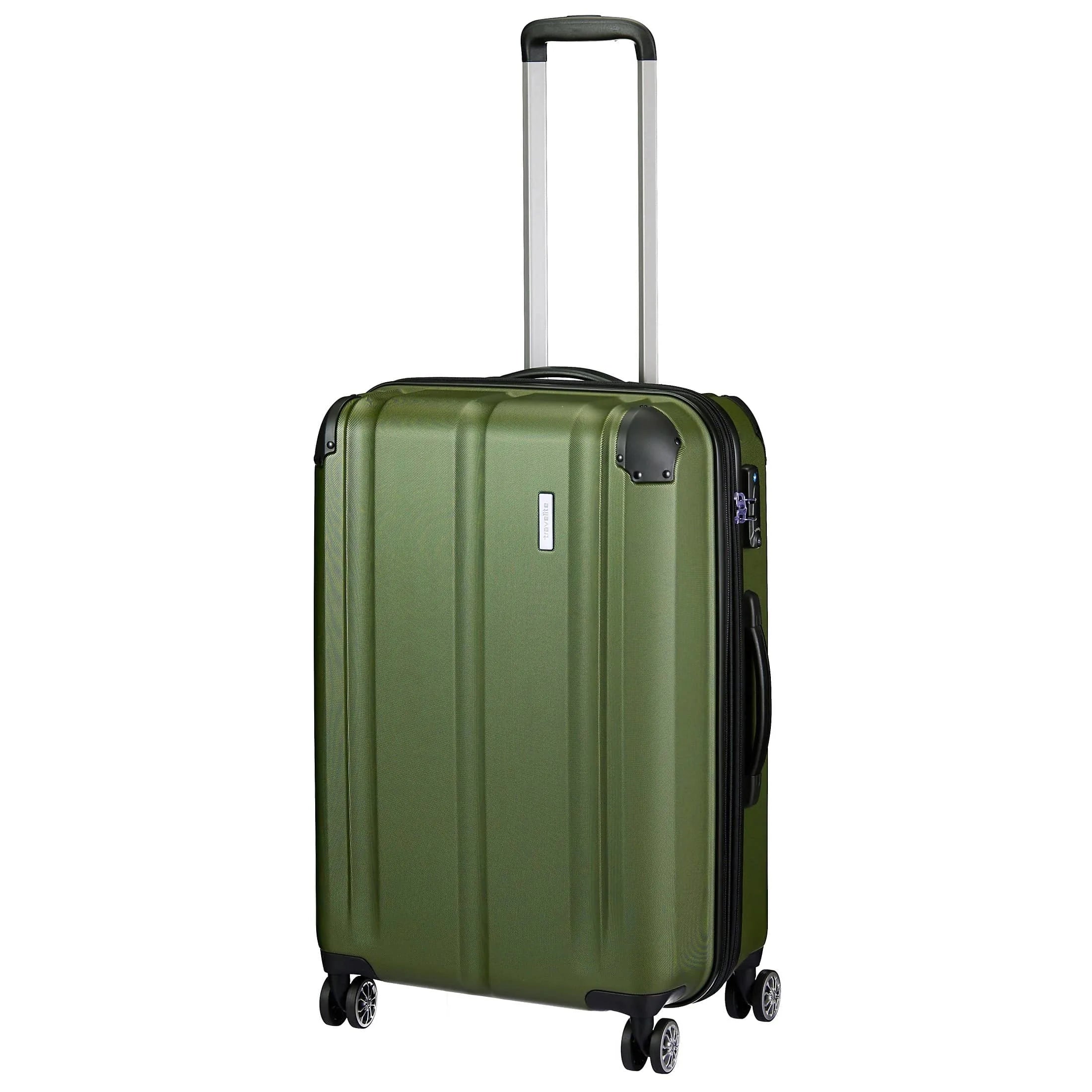 Travelite City 4-Rollen-Trolley 68 cm - grün