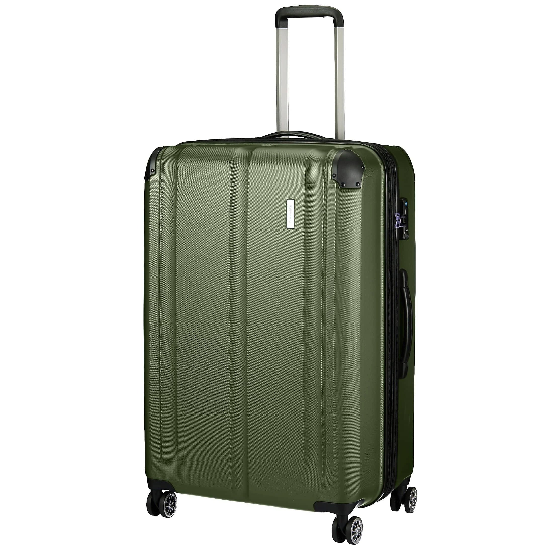 Travelite City 4-Rollen-Trolley 77 cm - grün