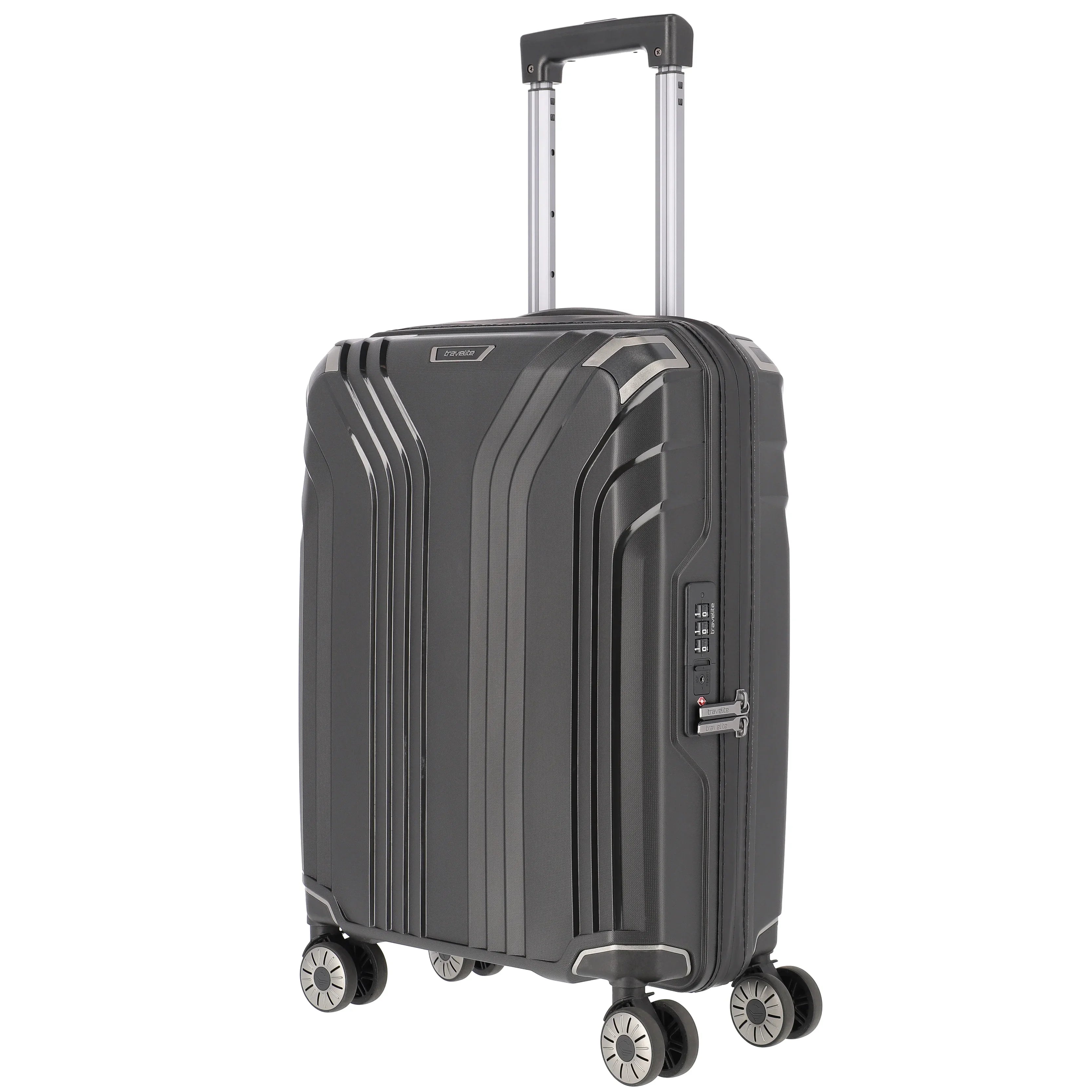 Travelite Elvaa 4-Rollen Kabinentrolley 55 cm - Schwarz