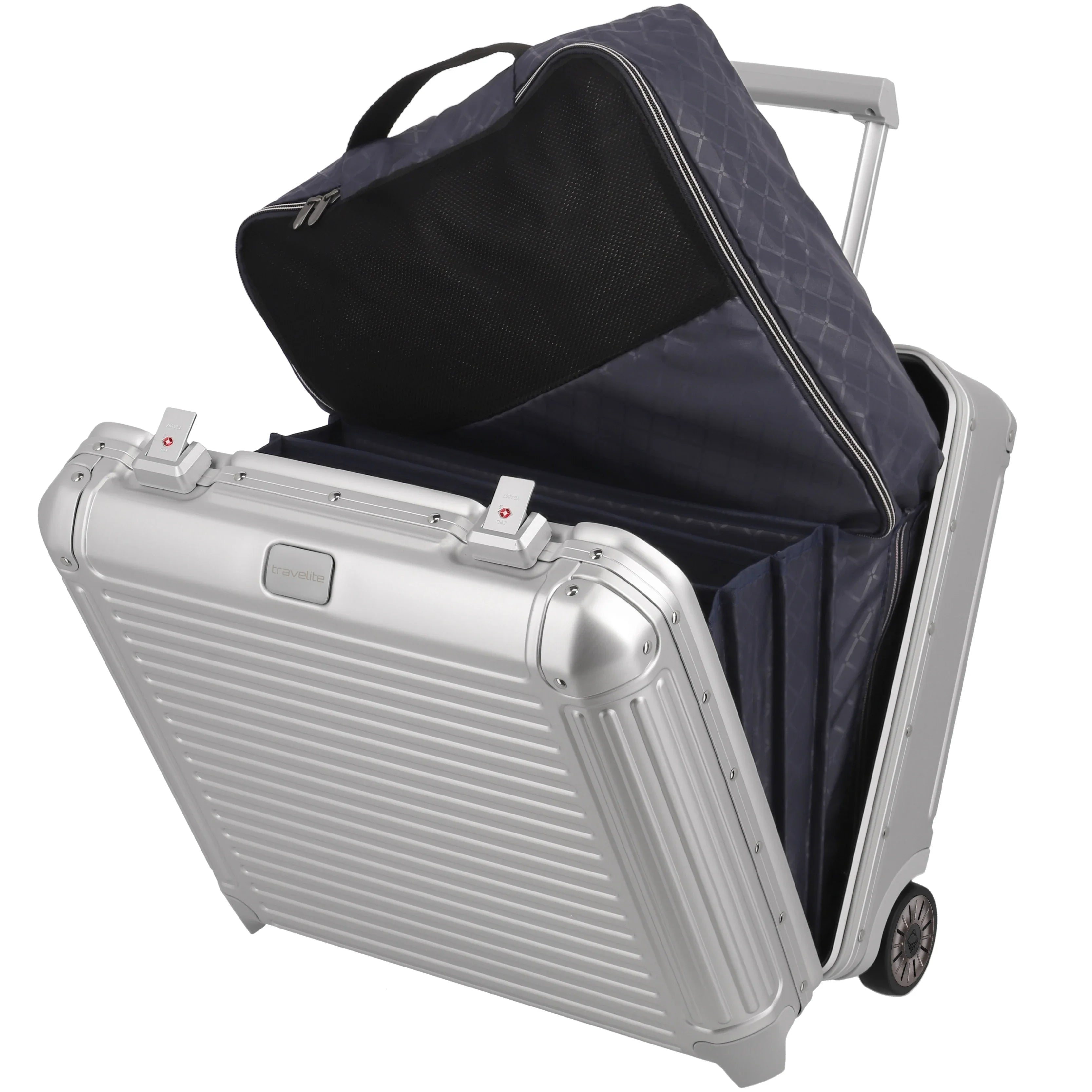 Travelite NEXT 2-Rollen Businesstrolley 45 cm - silber