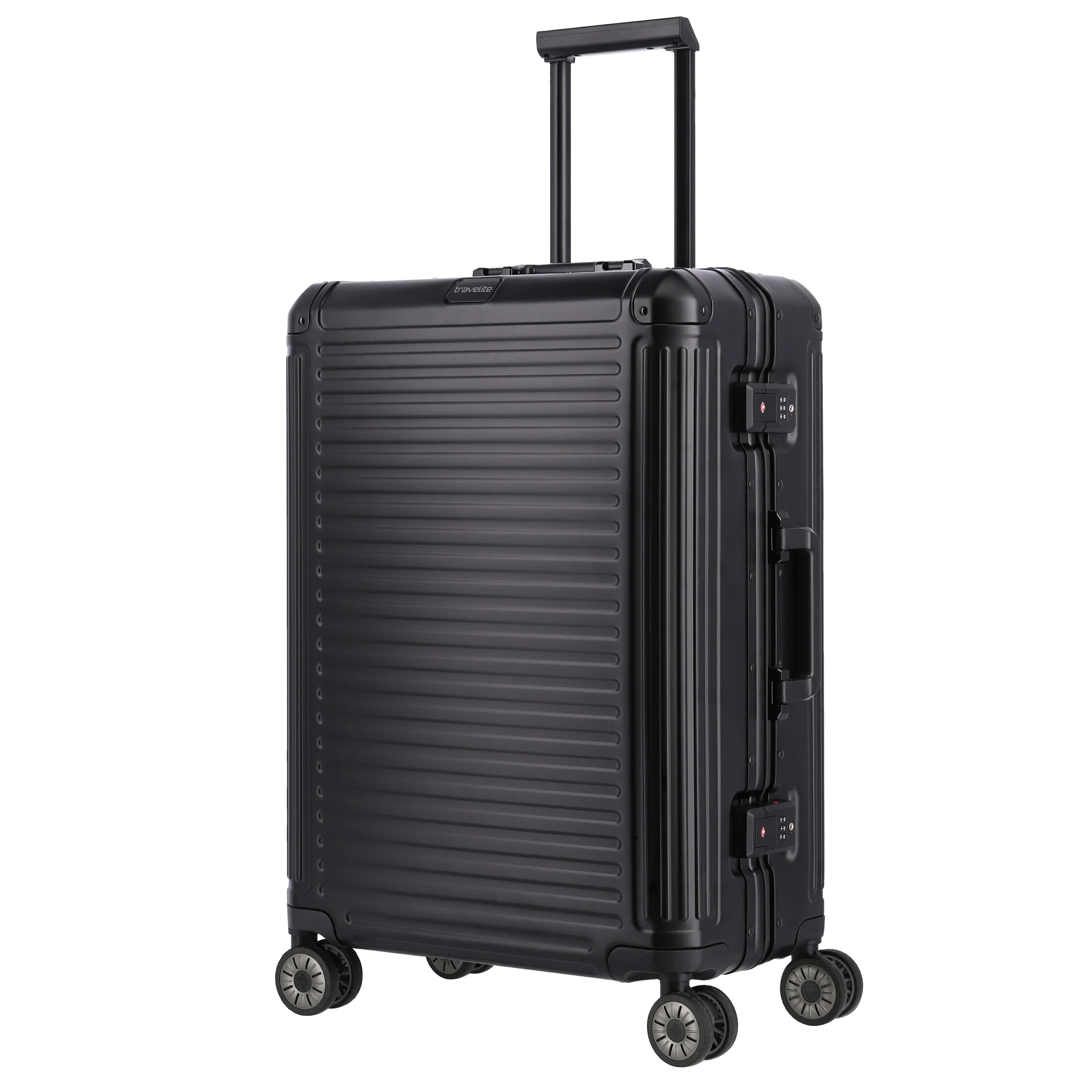 Travelite Next 4-Rollen Trolley 67 cm - Schwarz