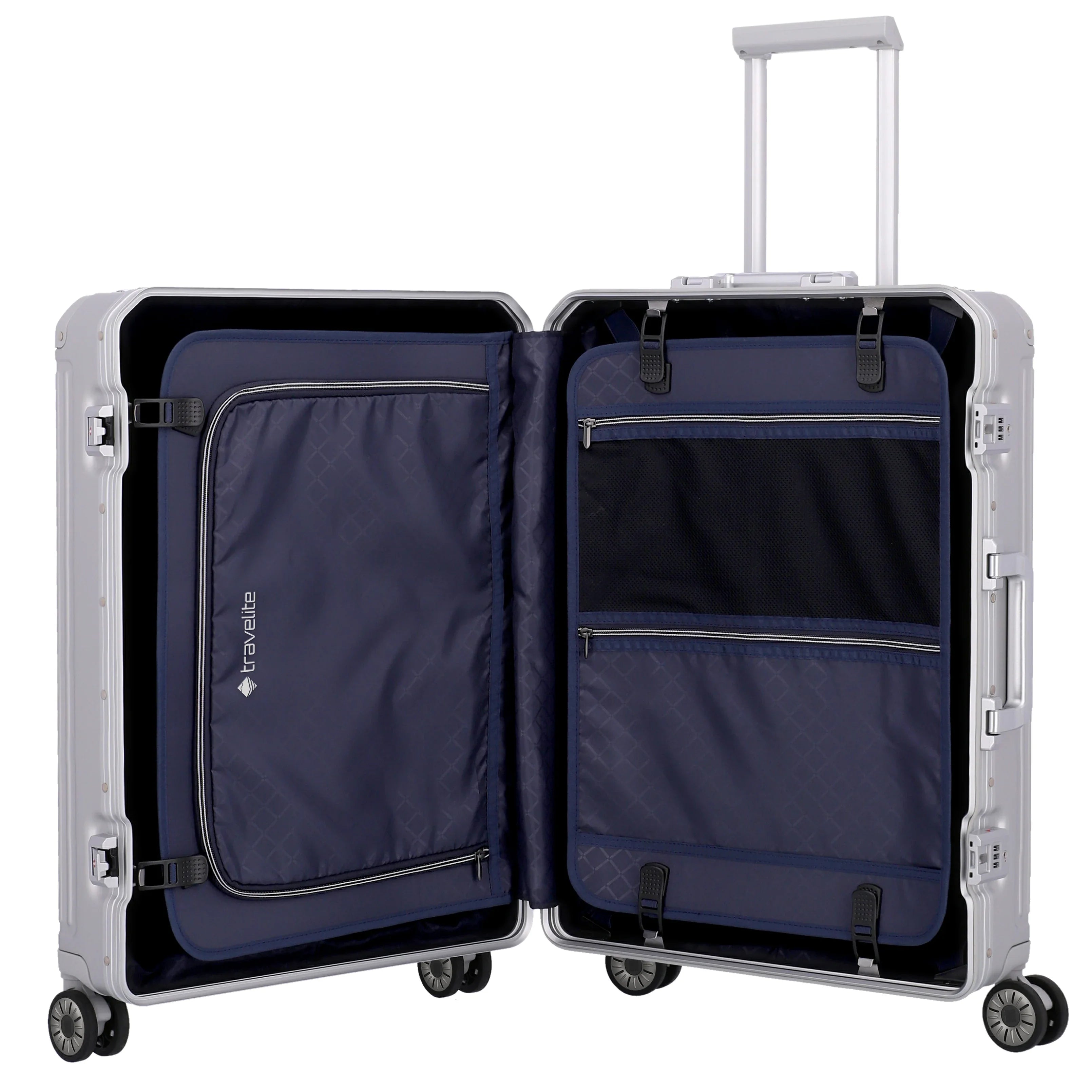 Travelite Next 4-Rollen Trolley 67 cm - Schwarz