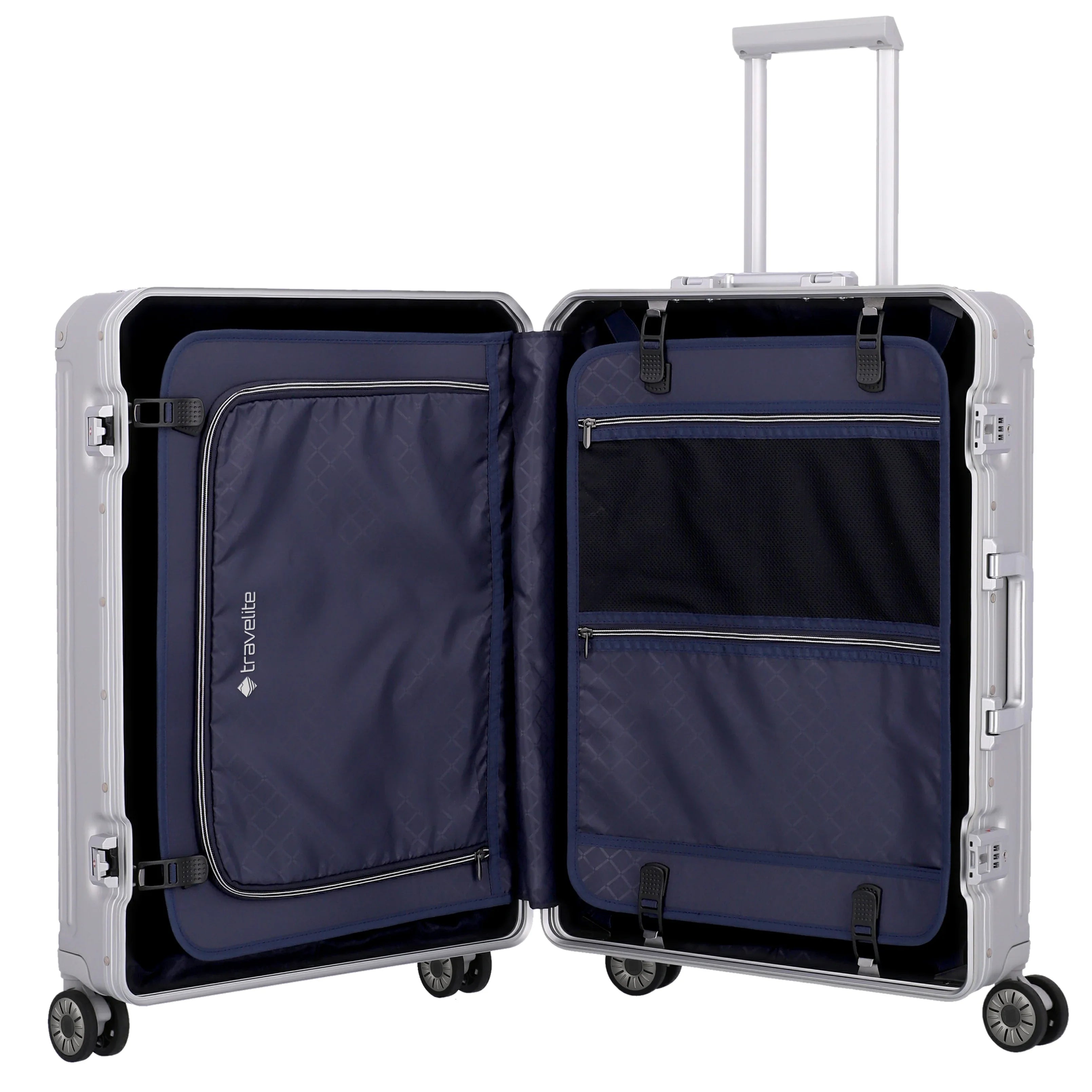 Travelite NEXT 4-Rollen Trolley 67 cm - Schwarz