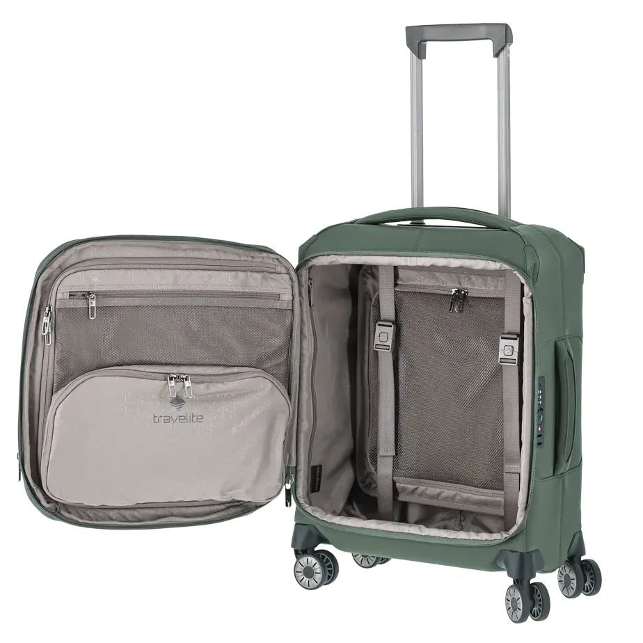 Inneneinteilung Travelite Priima 4-Rollen Trolley S, 55 cm in grün