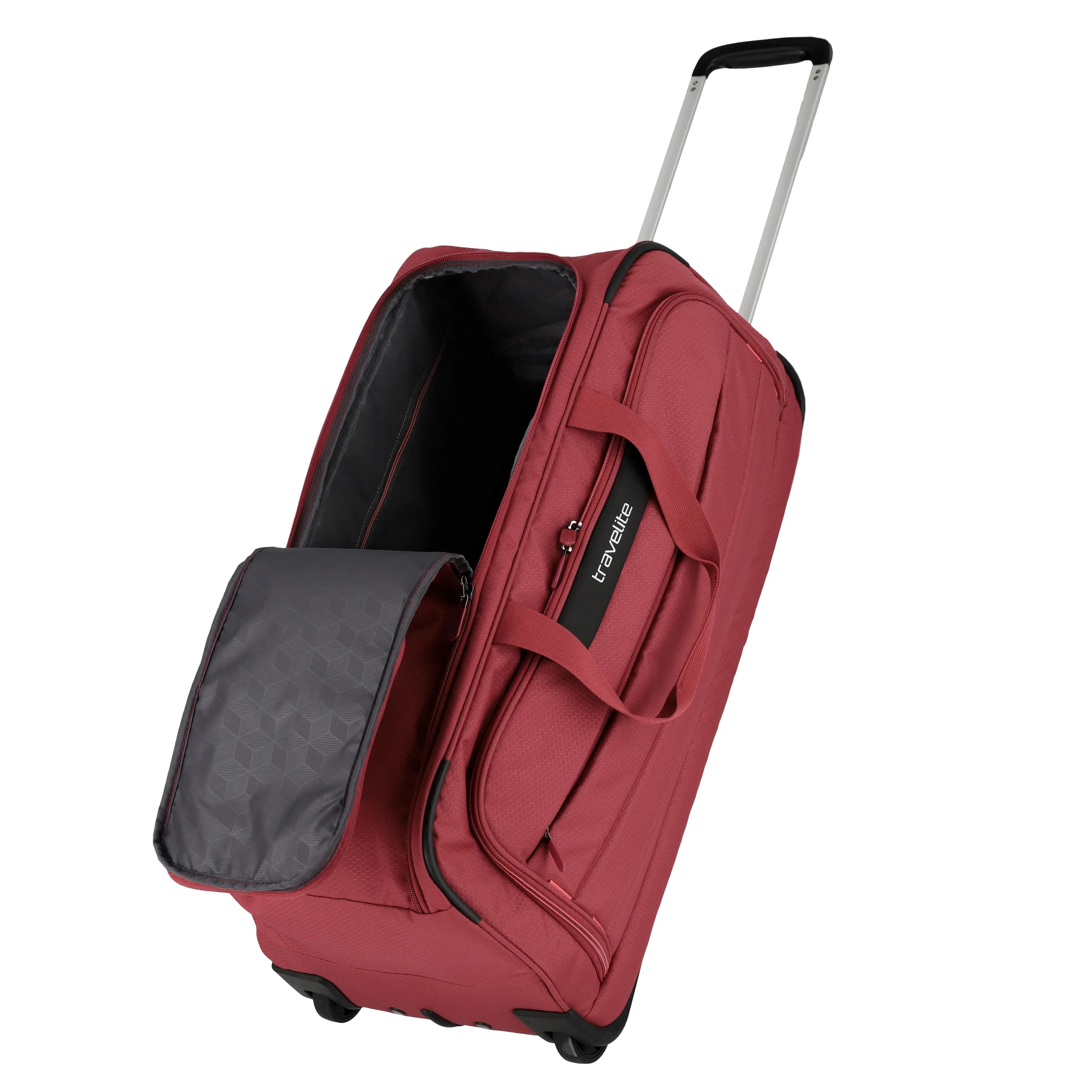 Travelite Skaii Rollenreisetasche 65 cm - peach - geöffnete Innenansicht