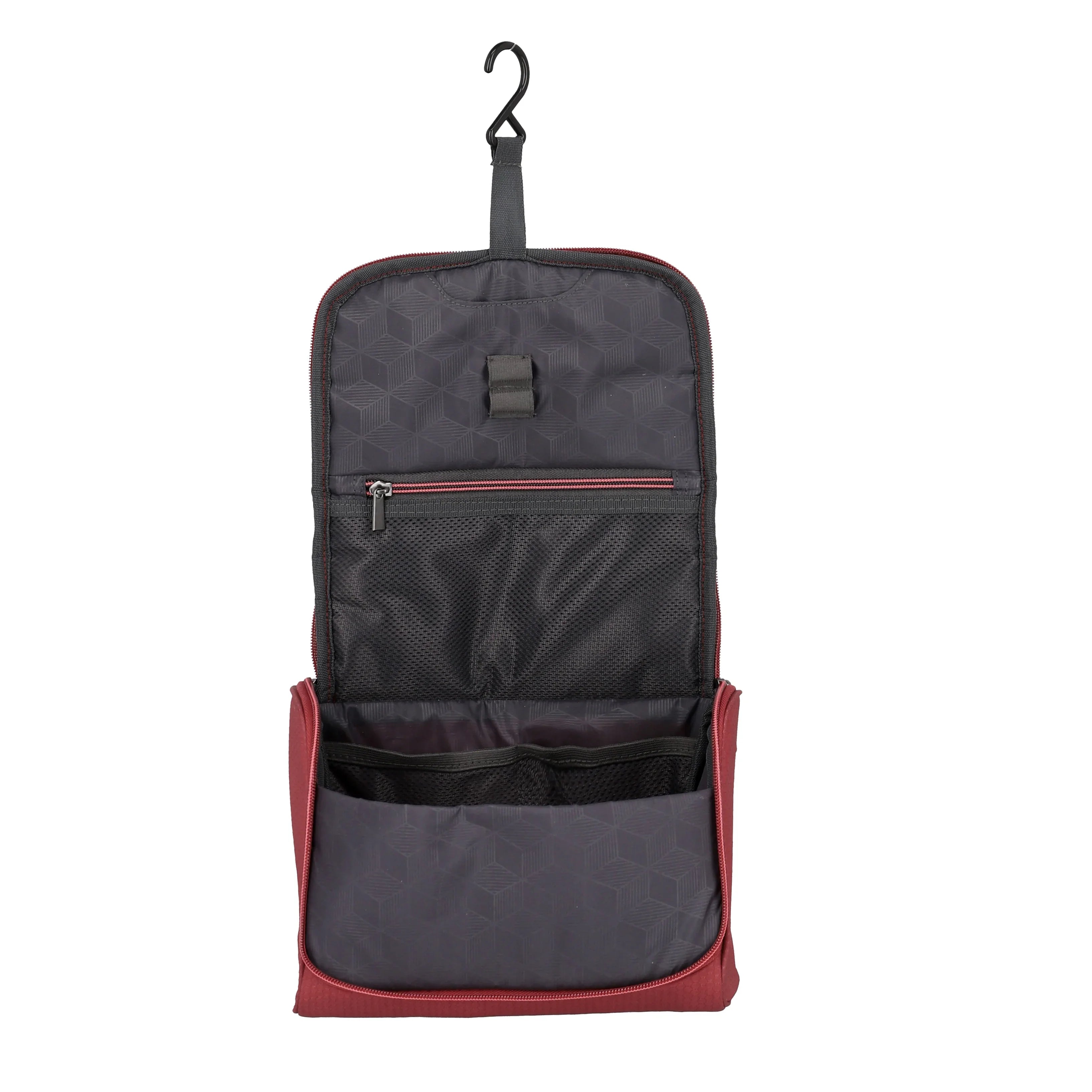 Travelite Skaii Kulturtasche 23 cm - peach - hängend, offen, Inneneinteilung.