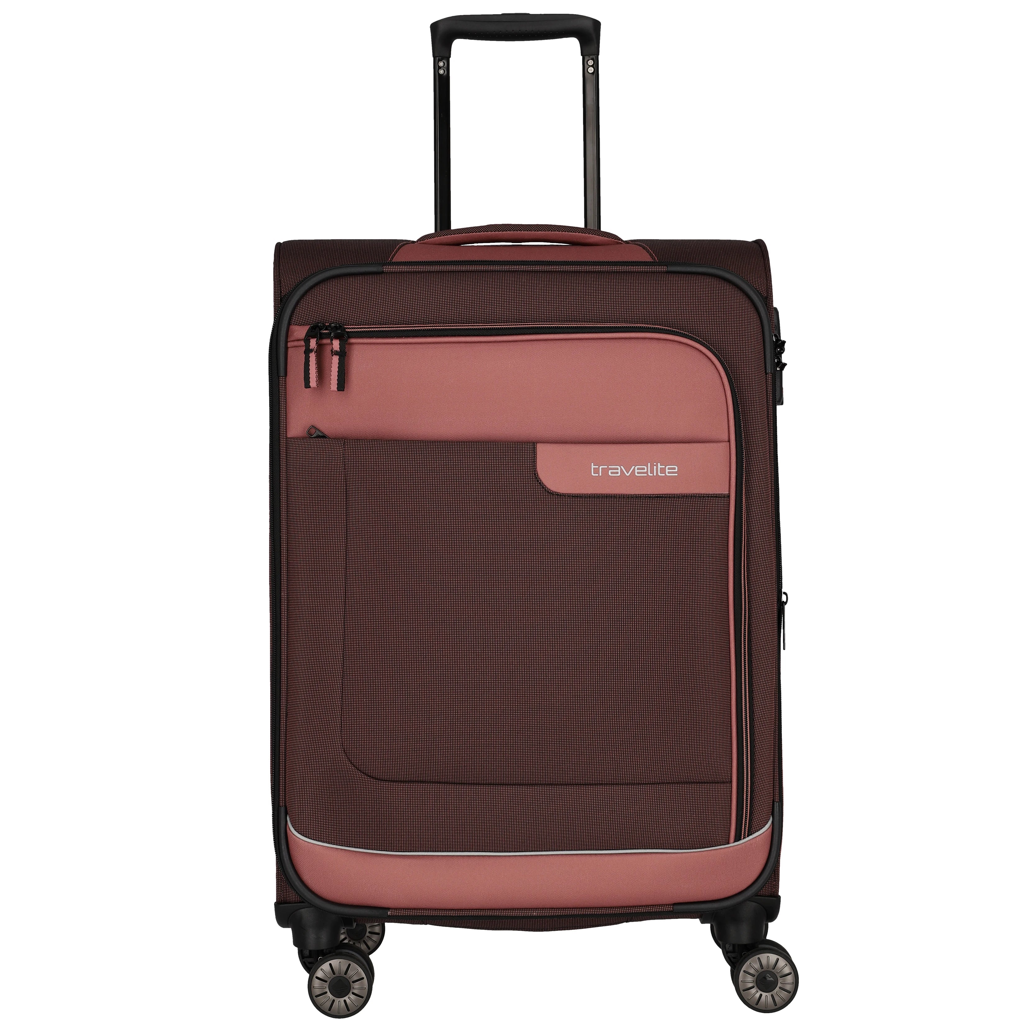 Travelite Viia 4-Rollen Trolley 67 cm - Frühlingsrose