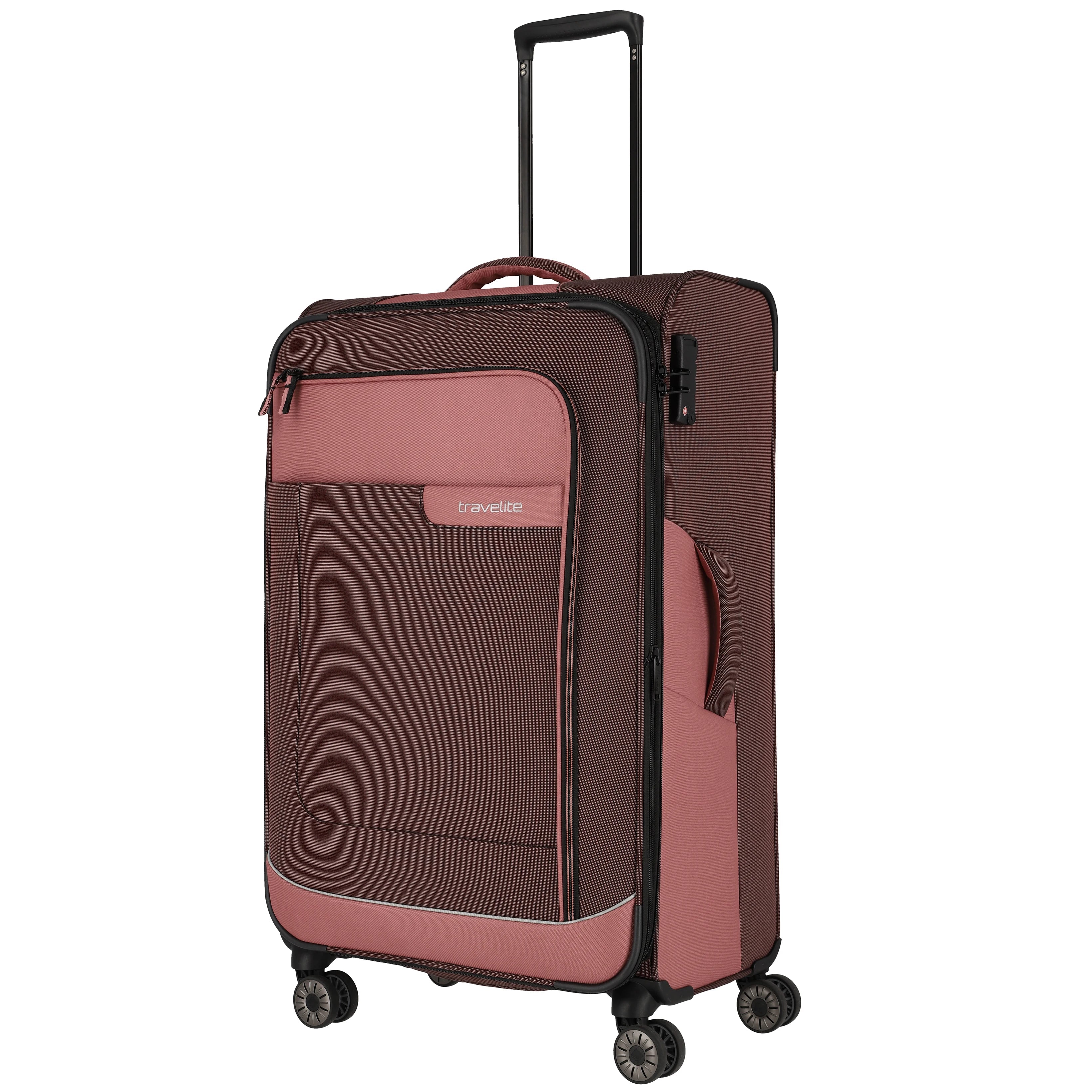 Travelite Viia 4-Rollen Trolley 77 cm - Frühlingsrose