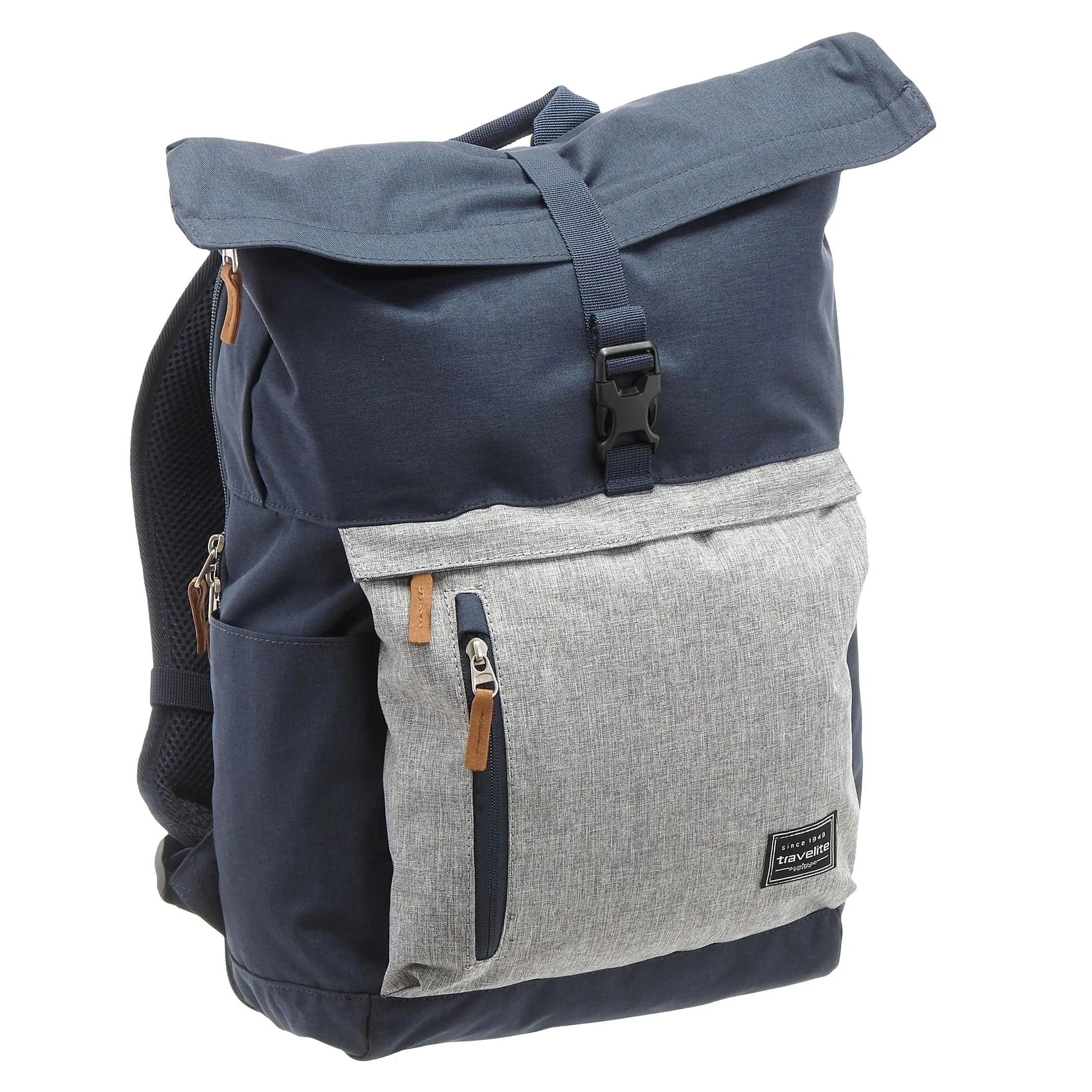 Travelite Basics Rollup Rucksack 60 cm - marine-grau