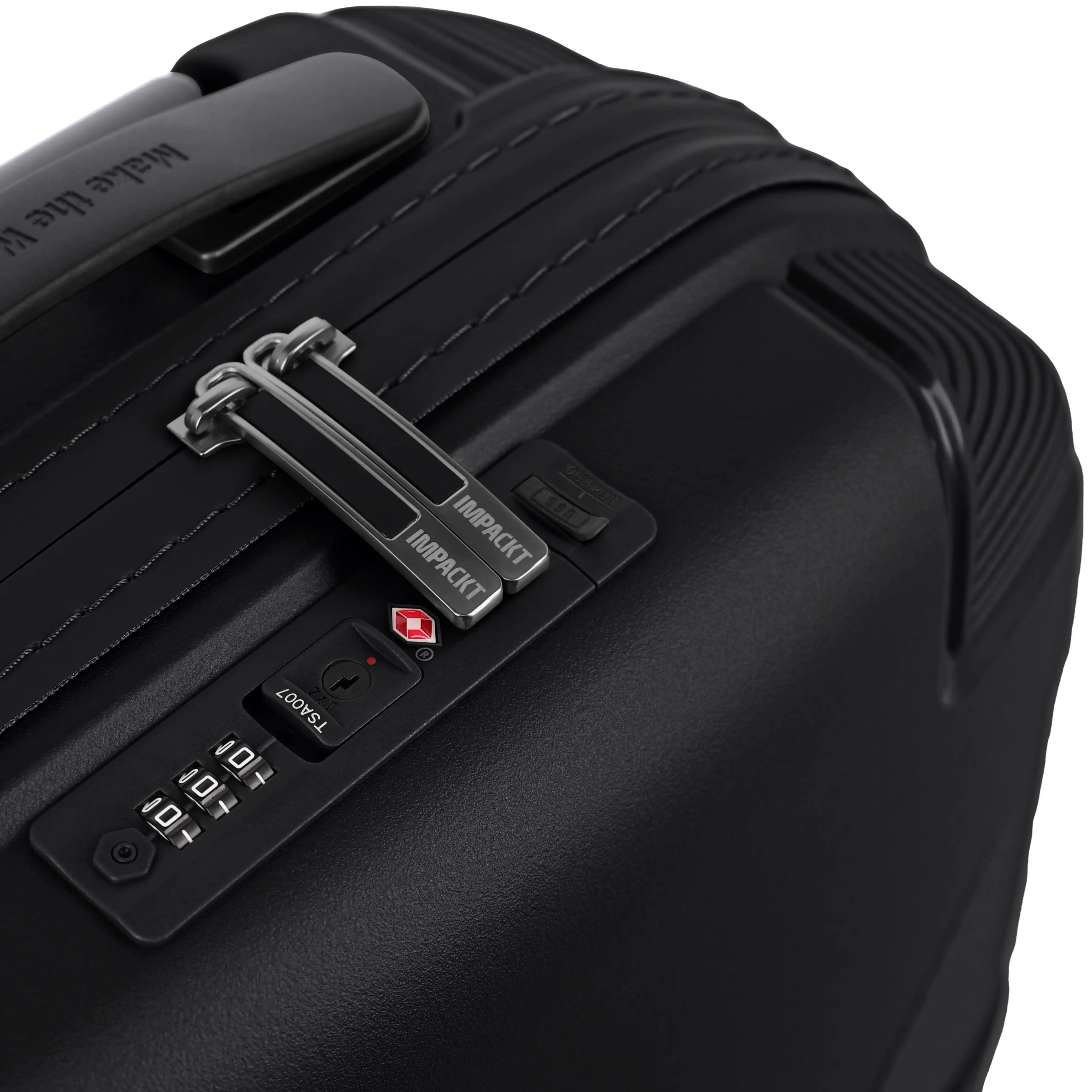 Impackt IP1 4-Rollen-Kabinenkoffer 55 cm - Lava Black