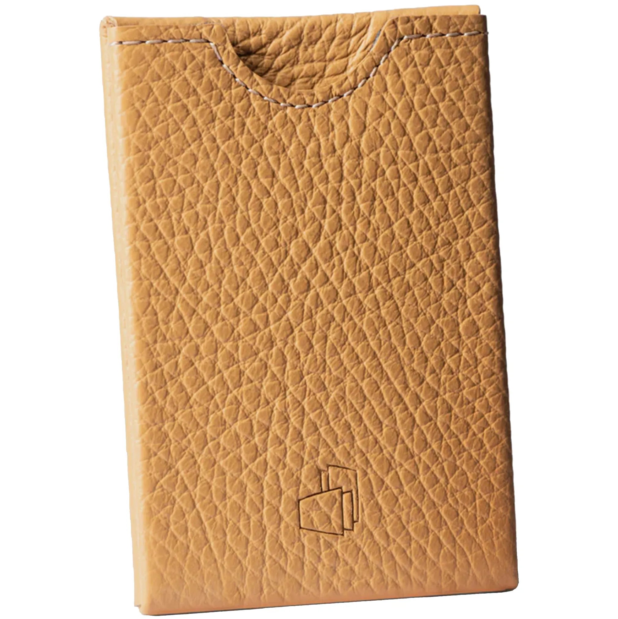 W4llet structured leather credit card holder 9 cm Caramel