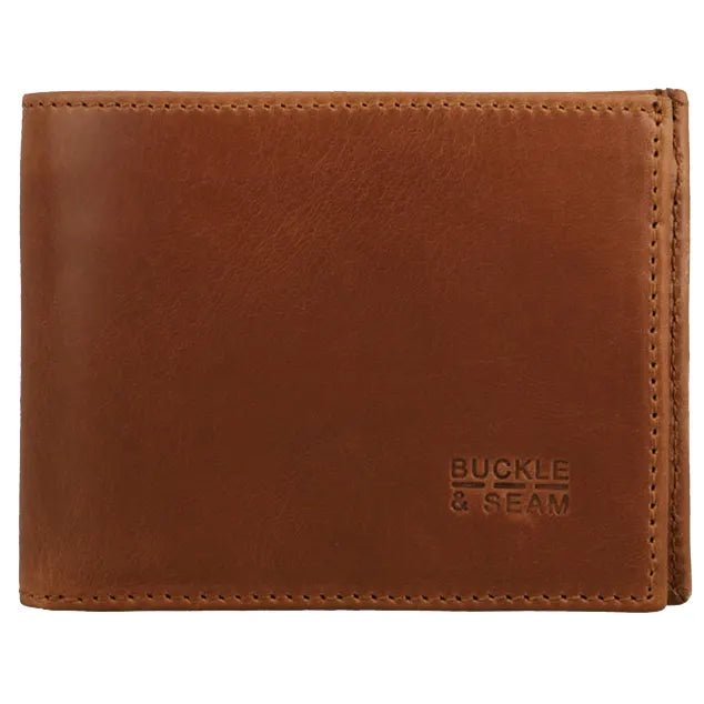 Buckle & Seam Portemonnaie Bill 12 cm - Brown