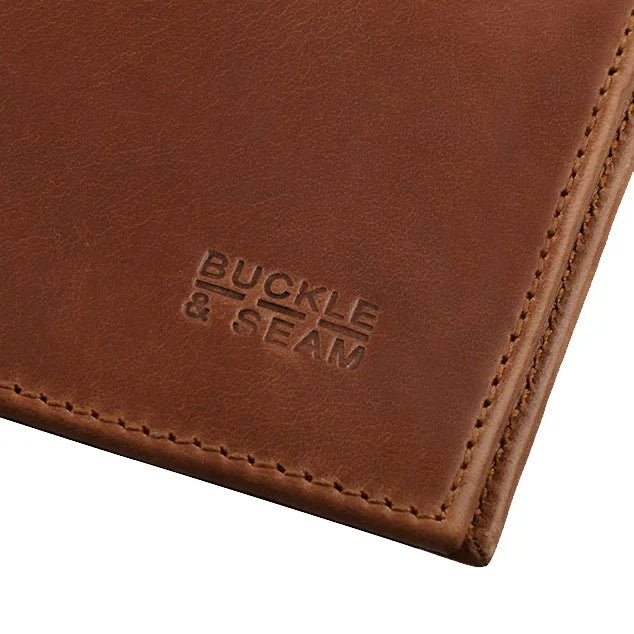 Buckle & Seam Portemonnaie Bill 12 cm - Brown