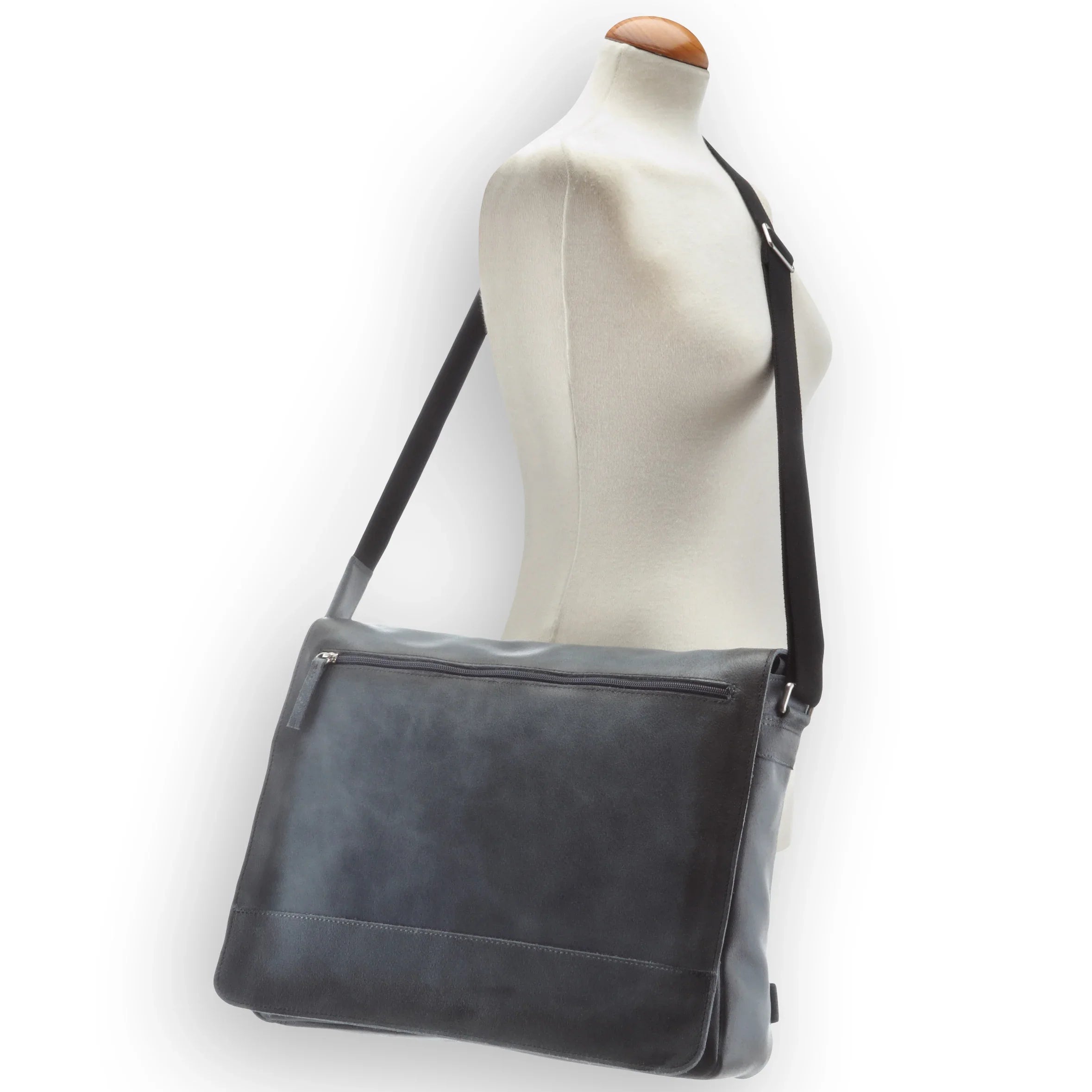 Jost Narvik shoulder bag with laptop compartment 38 cm - black