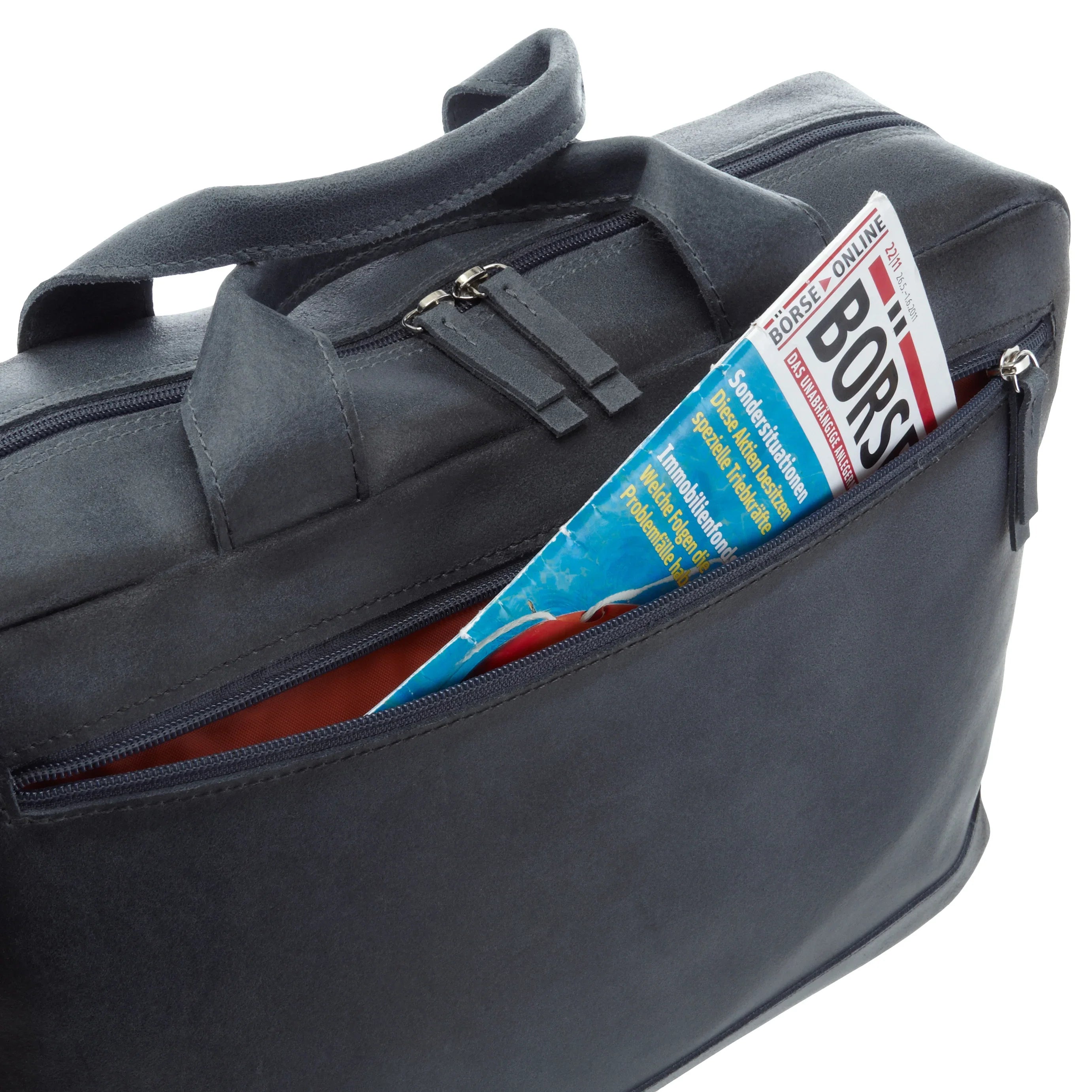 Jost Narvik RV-Aktenmappe mit Laptopfach 40 cm - braun