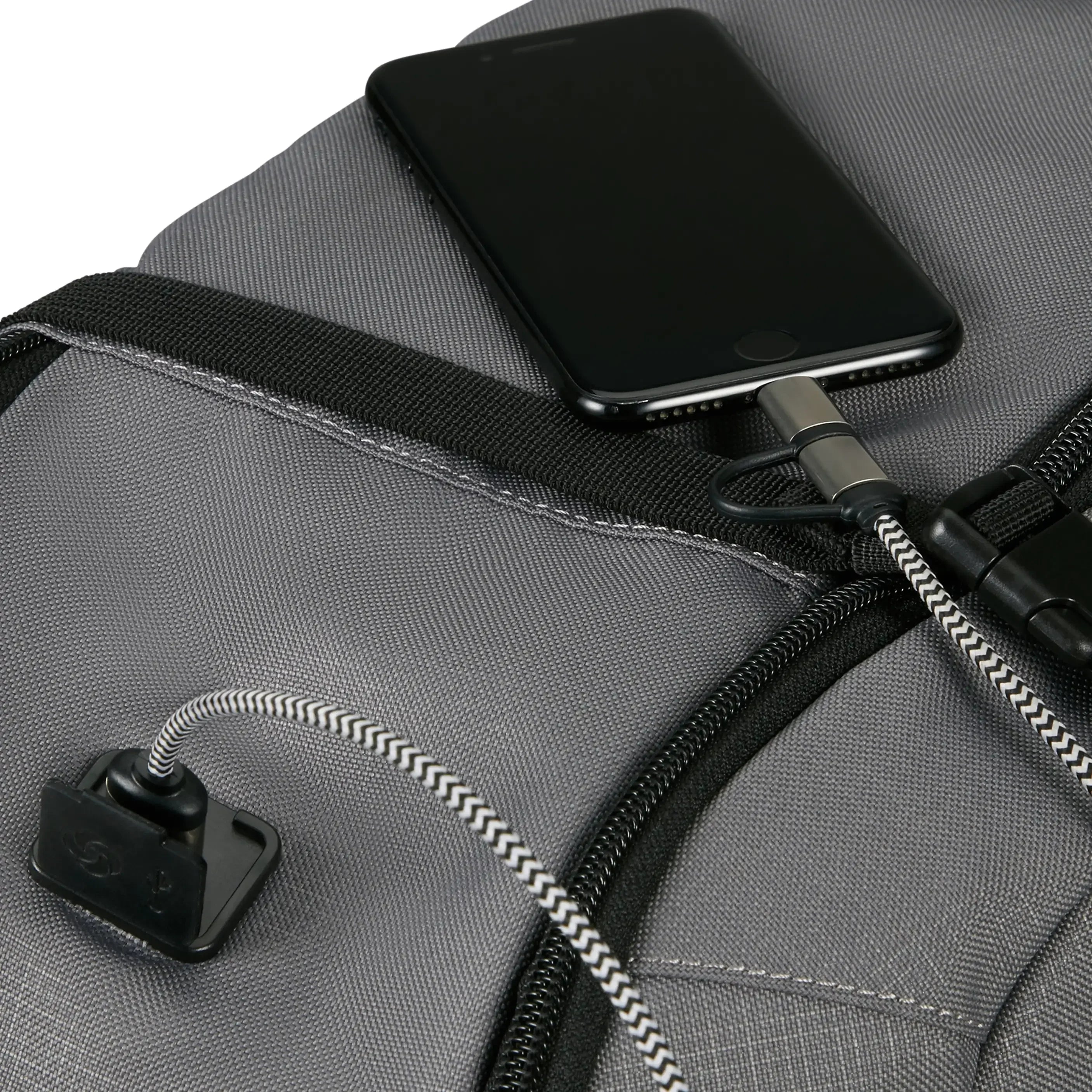 Samsonite Roader Reiserucksack S 57 cm dark blue - Fronttaschen mit Reißverschluss für Reiseutensilien und USB Anschluss