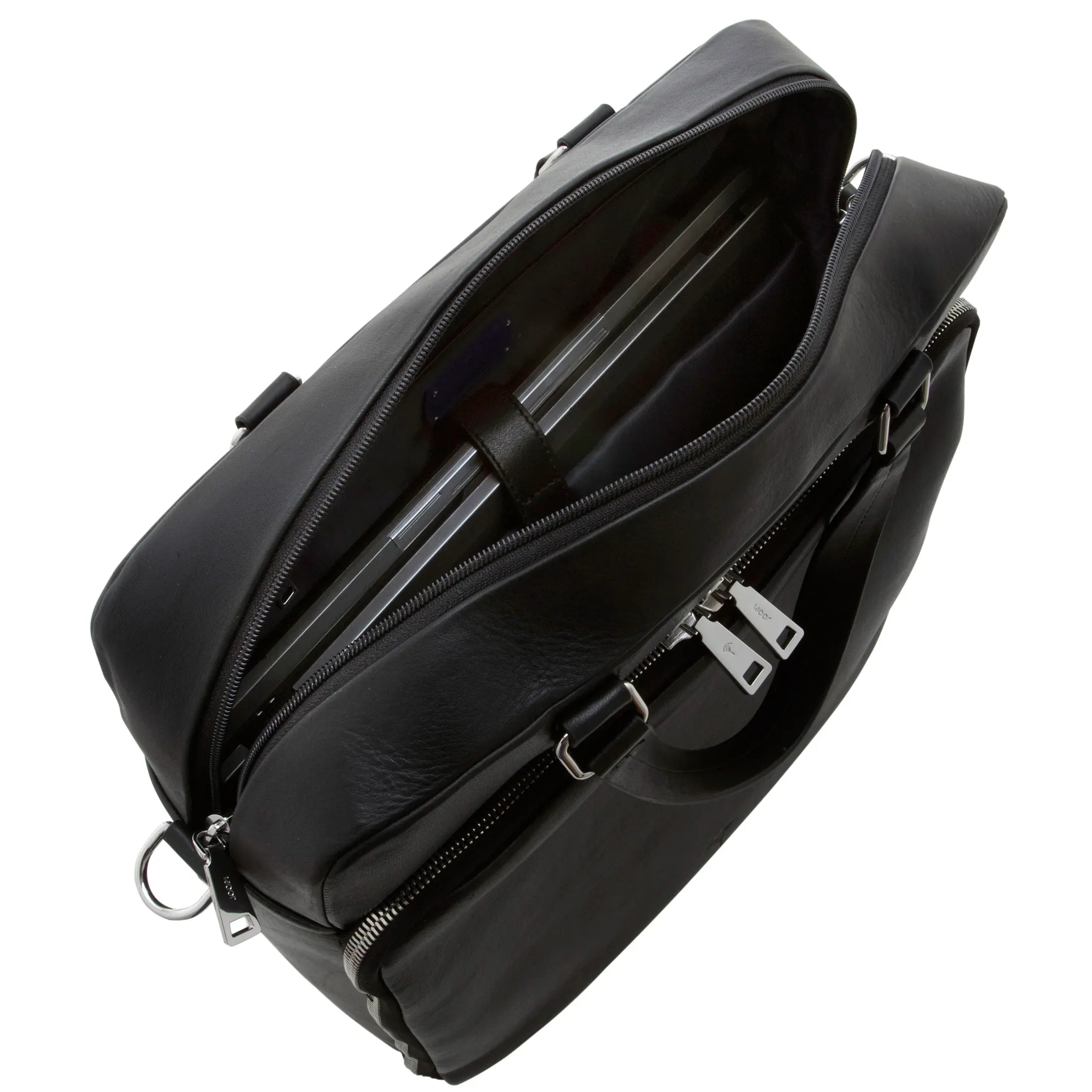 Joop Soft Leather Sinon Briefbag Laptoptasche 40 cm - black
