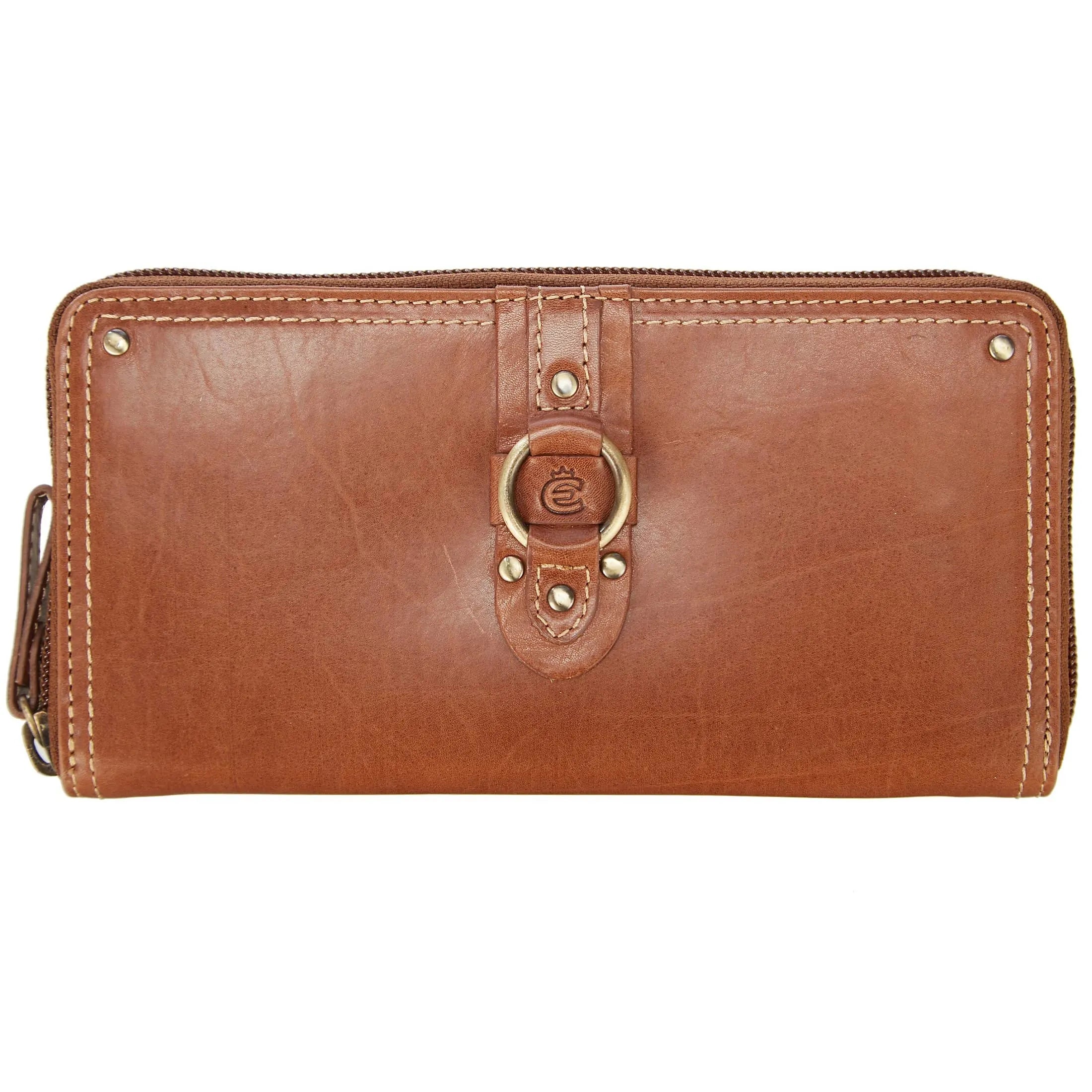 Esquire Denver RFID Langbörse 19 cm - cognac