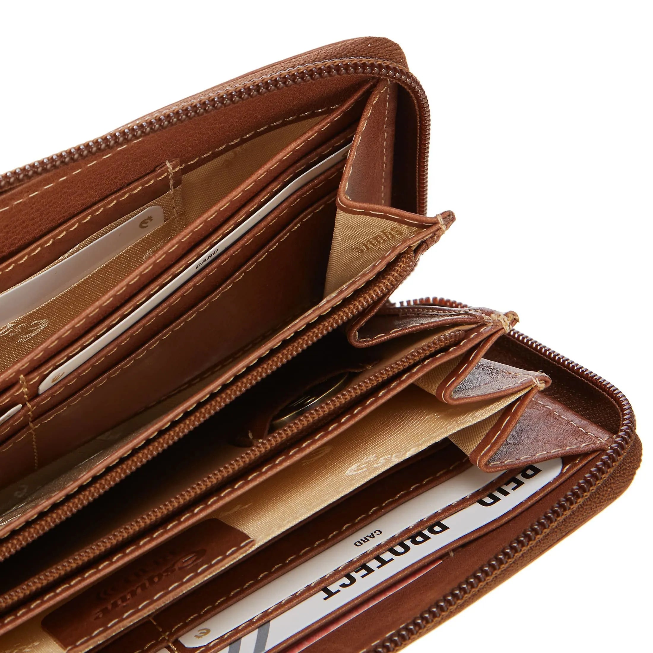 Esquire Denver RFID Langbörse 19 cm - cognac