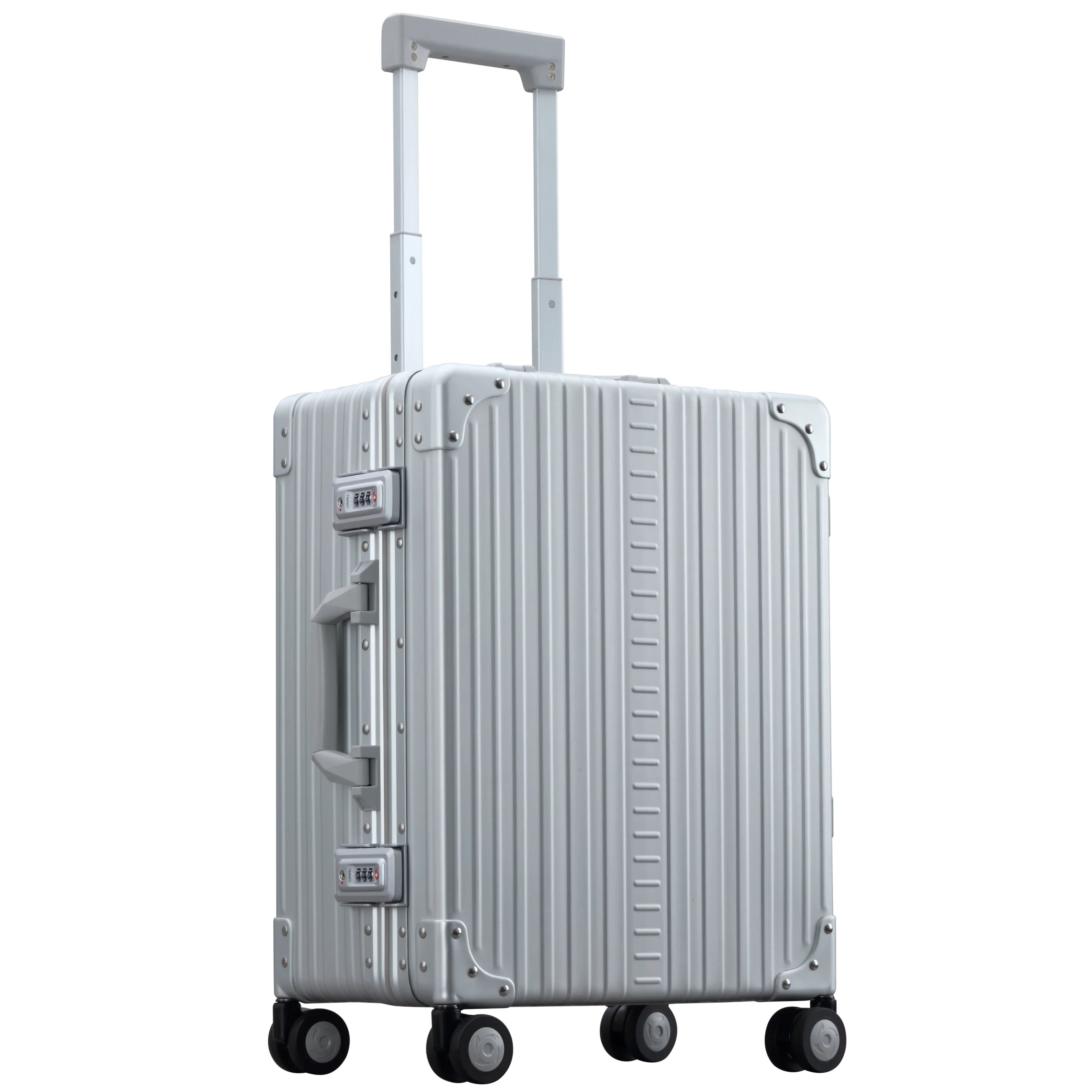 Aleon Carry-On 4-Rollen Kabinentrolley mit Kleidersack 53 cm - Platinum