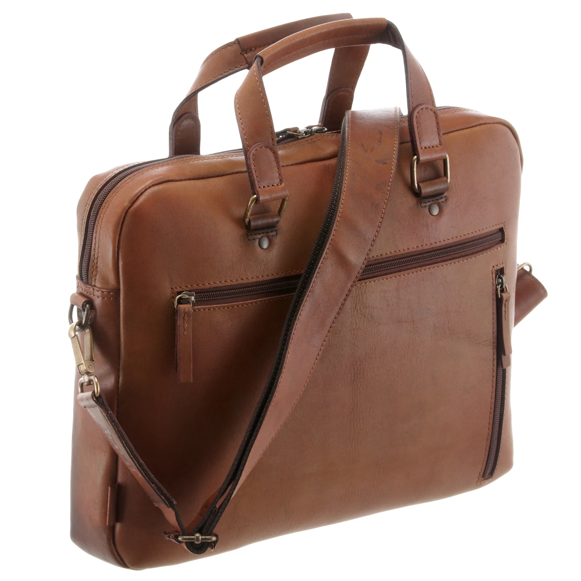 Jost Randers RV-Aktenmappe 38 cm - cognac