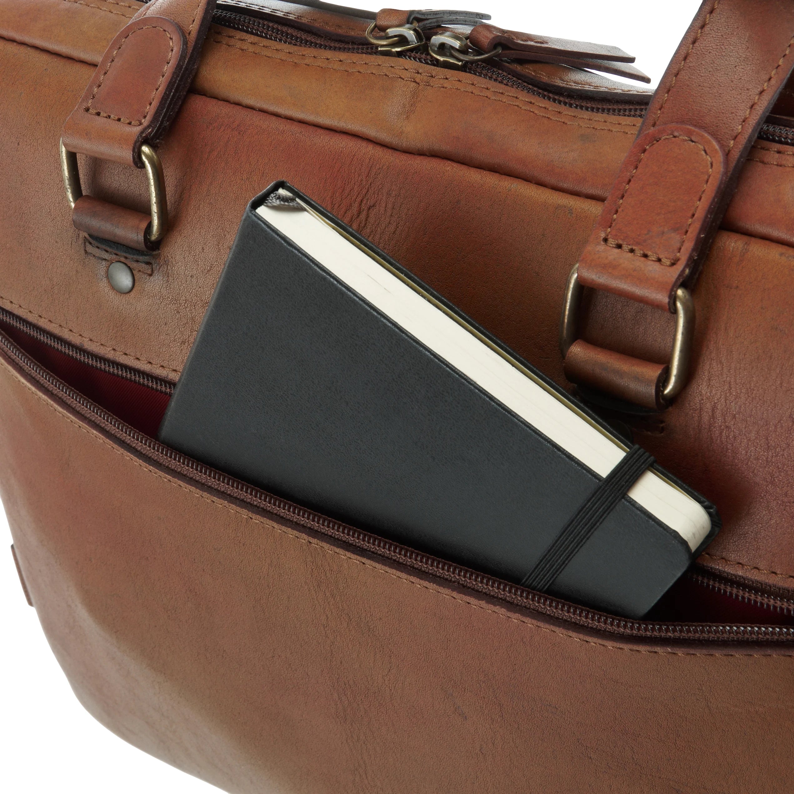 Jost Randers RV-Aktenmappe 38 cm - cognac