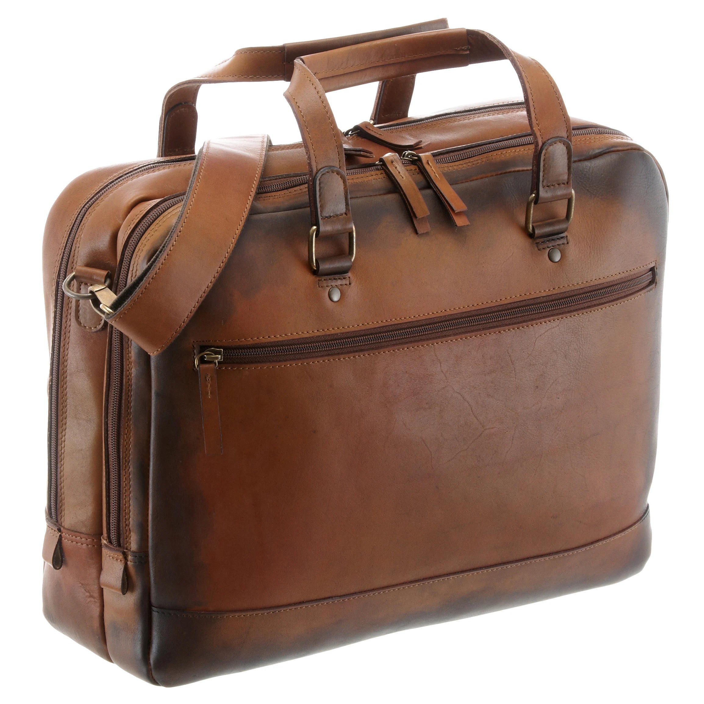 Jost Randers RV-Aktenmappe 40 cm - cognac