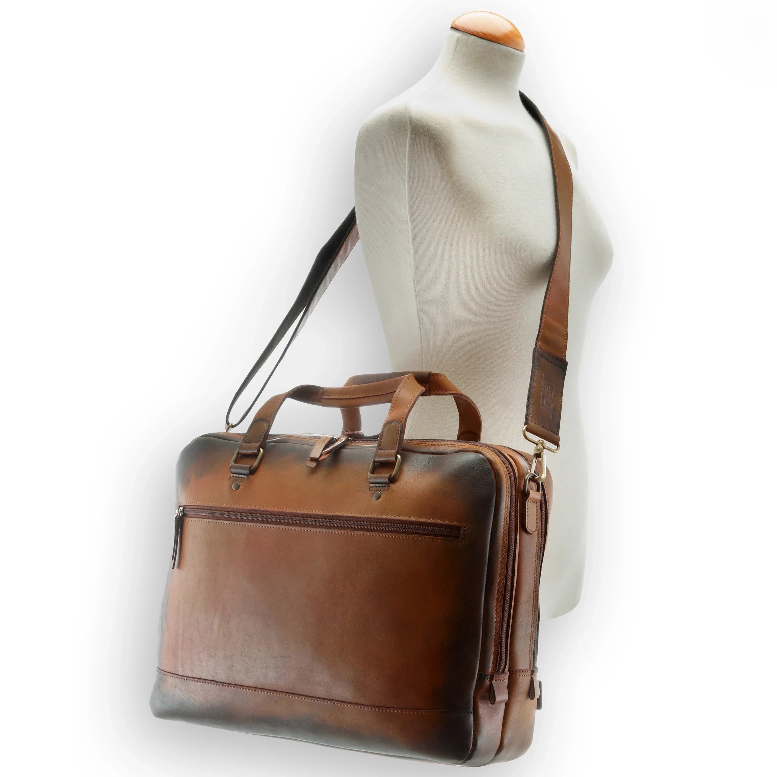 Jost Randers RV-Aktenmappe 40 cm - cognac
